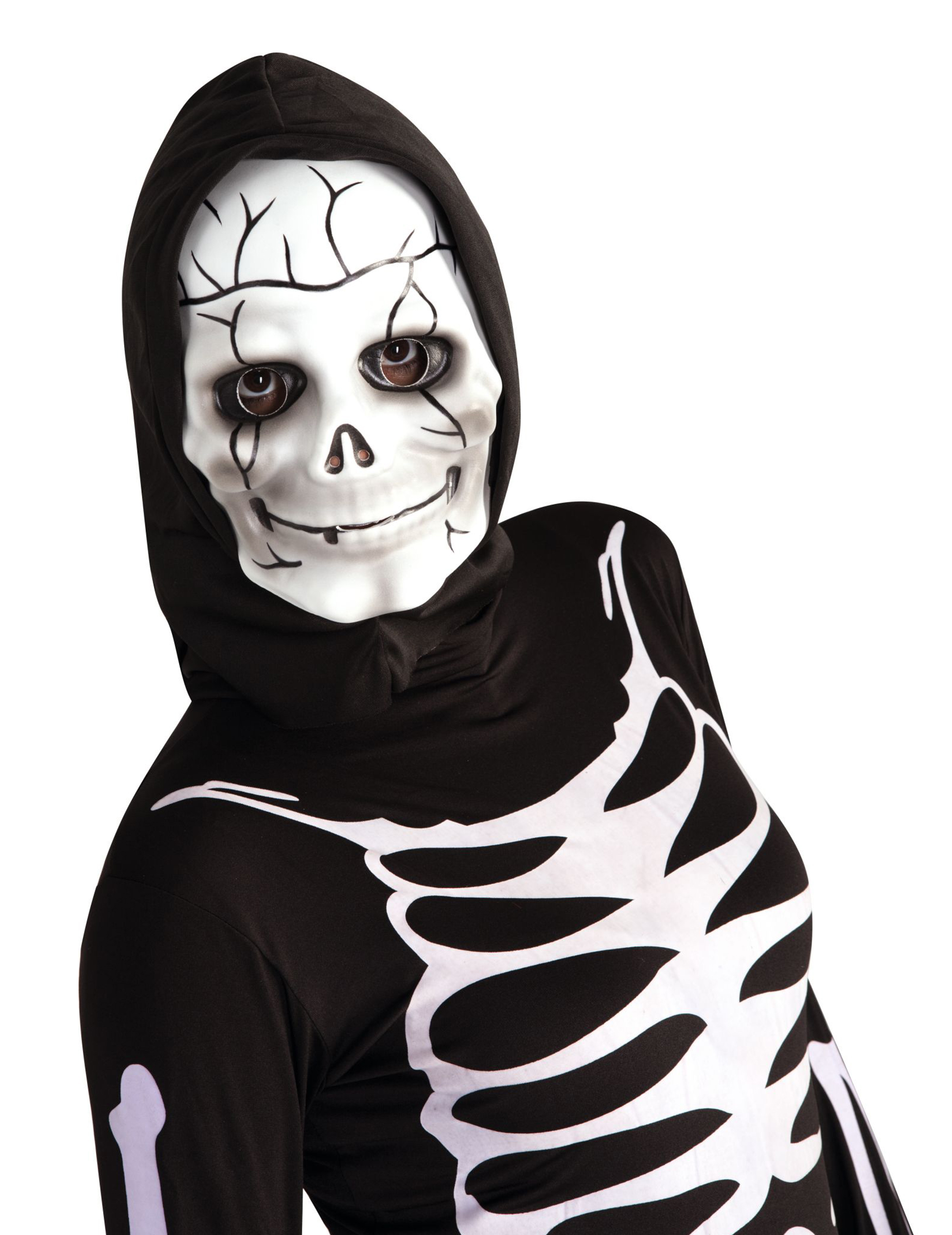 Masque squelette avec cagoule enfant