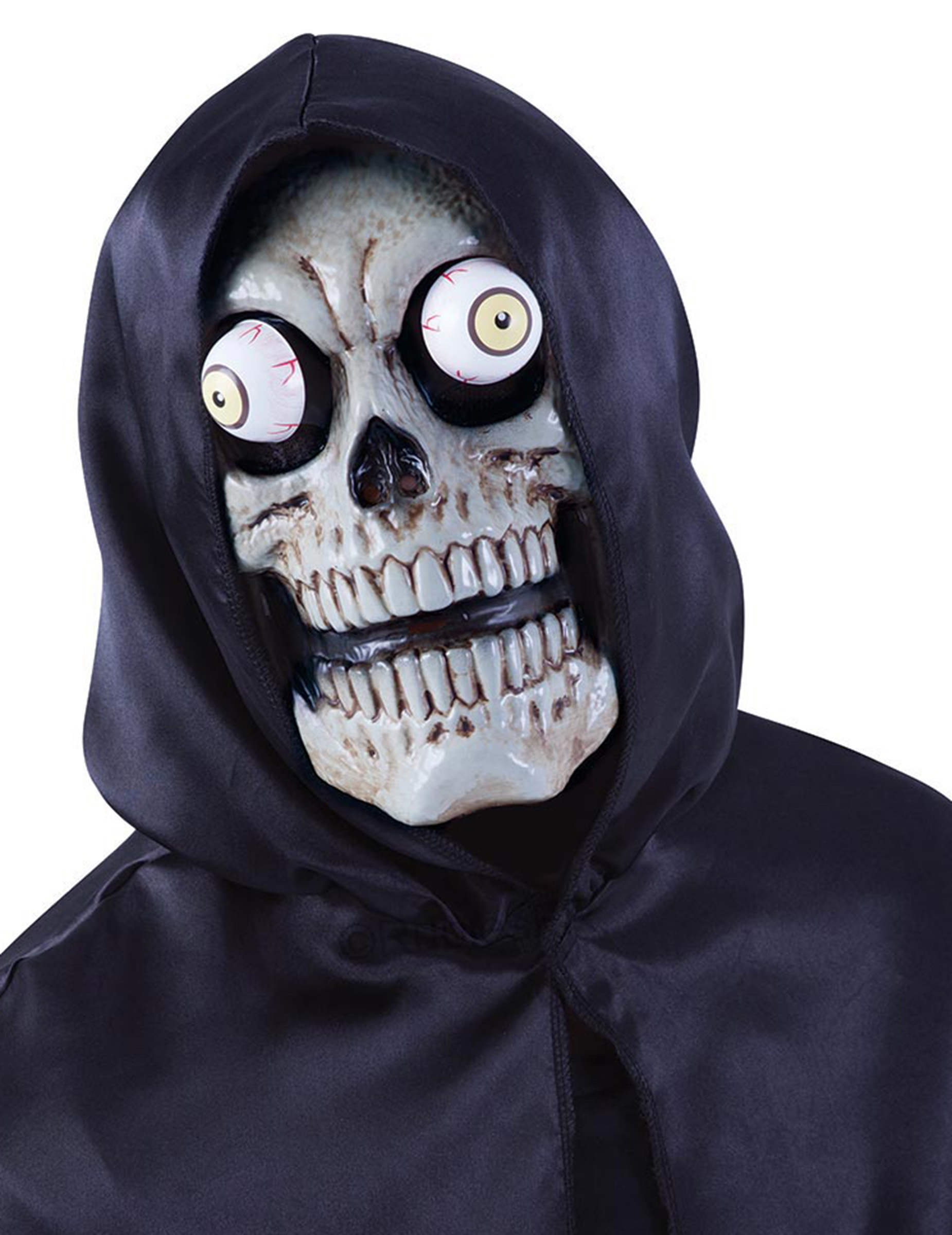 Masque squelette avec yeux exorbités adulte