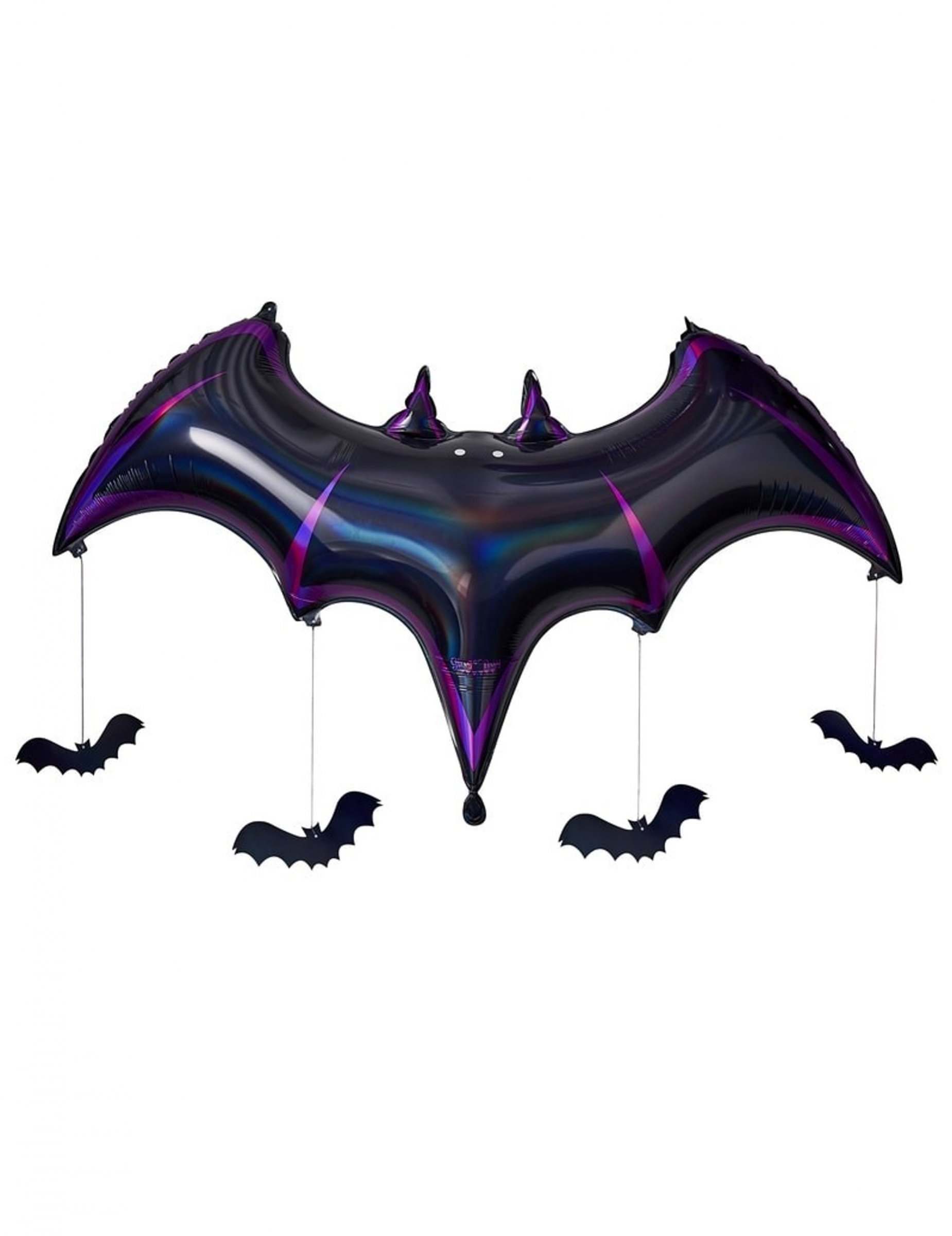 Ballon en aluminium chauve souris mauve 130 x 80 x 20 cm