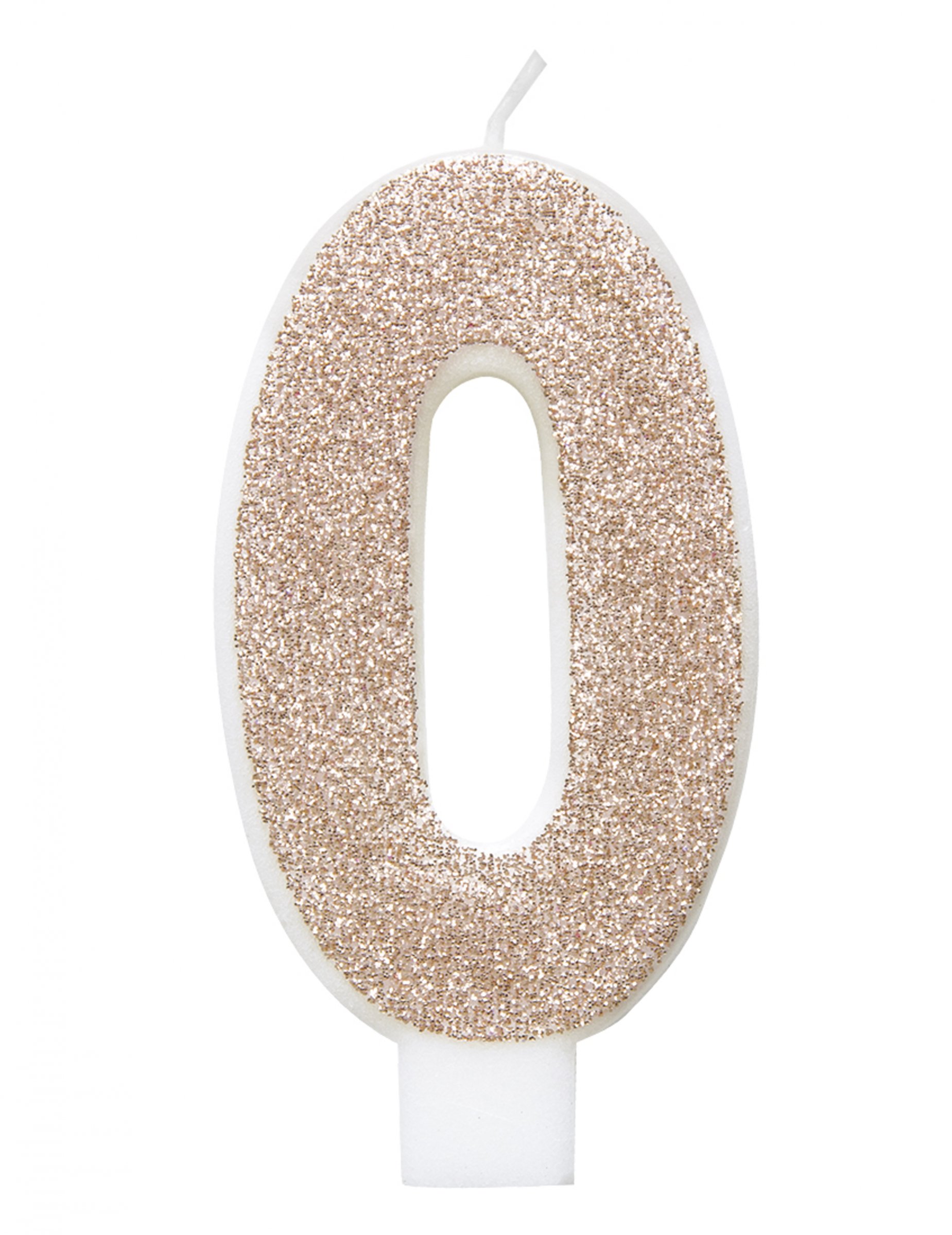 Bougie d'anniversaire chiffre champagne pailletée 7 cm