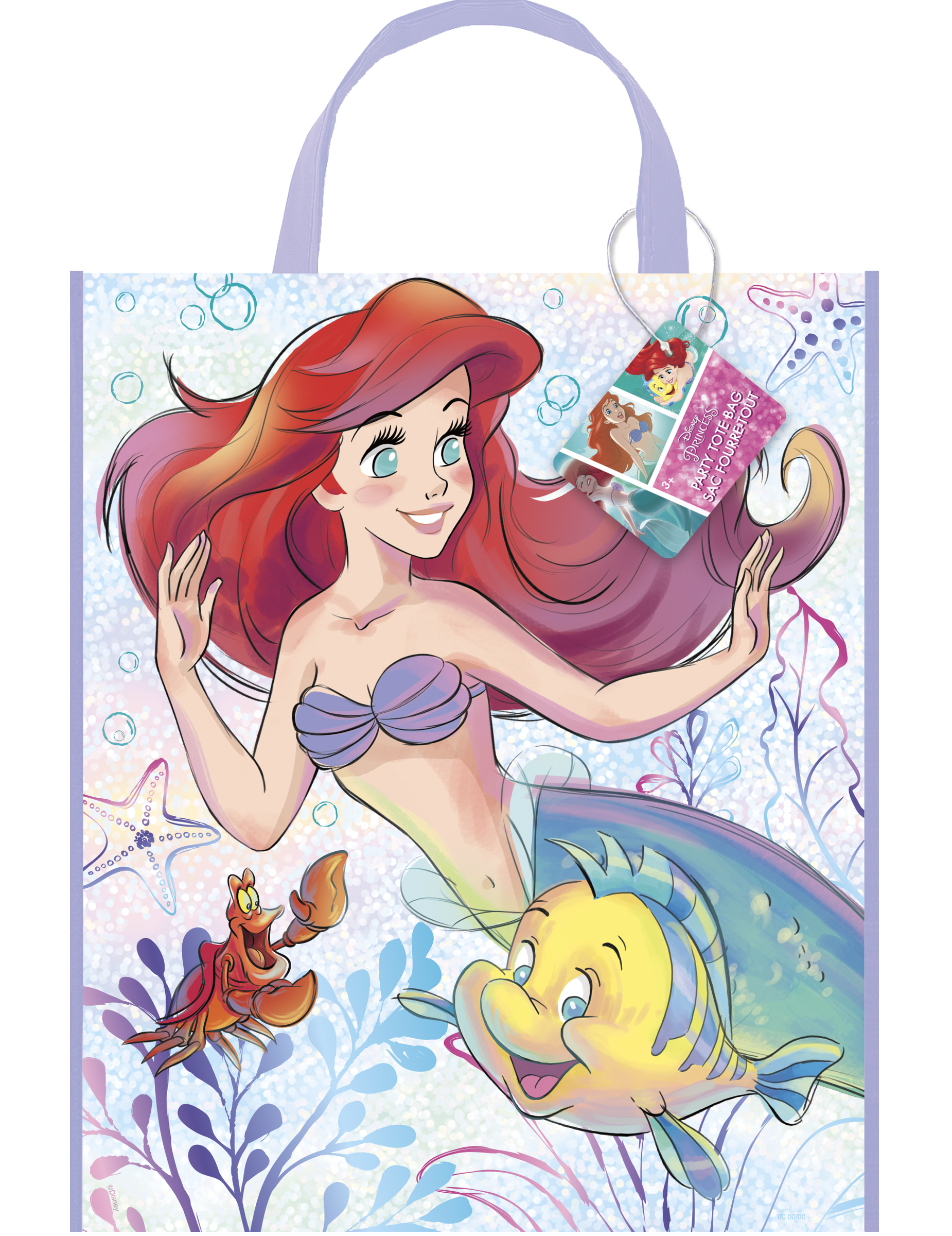 Sac cadeau La Petite Sirène Ariel 33 x 28 cm