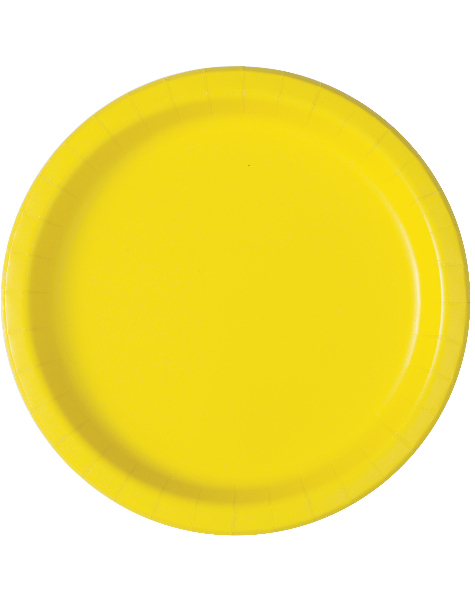 16 Assiettes en carton jaune clair 23 cm