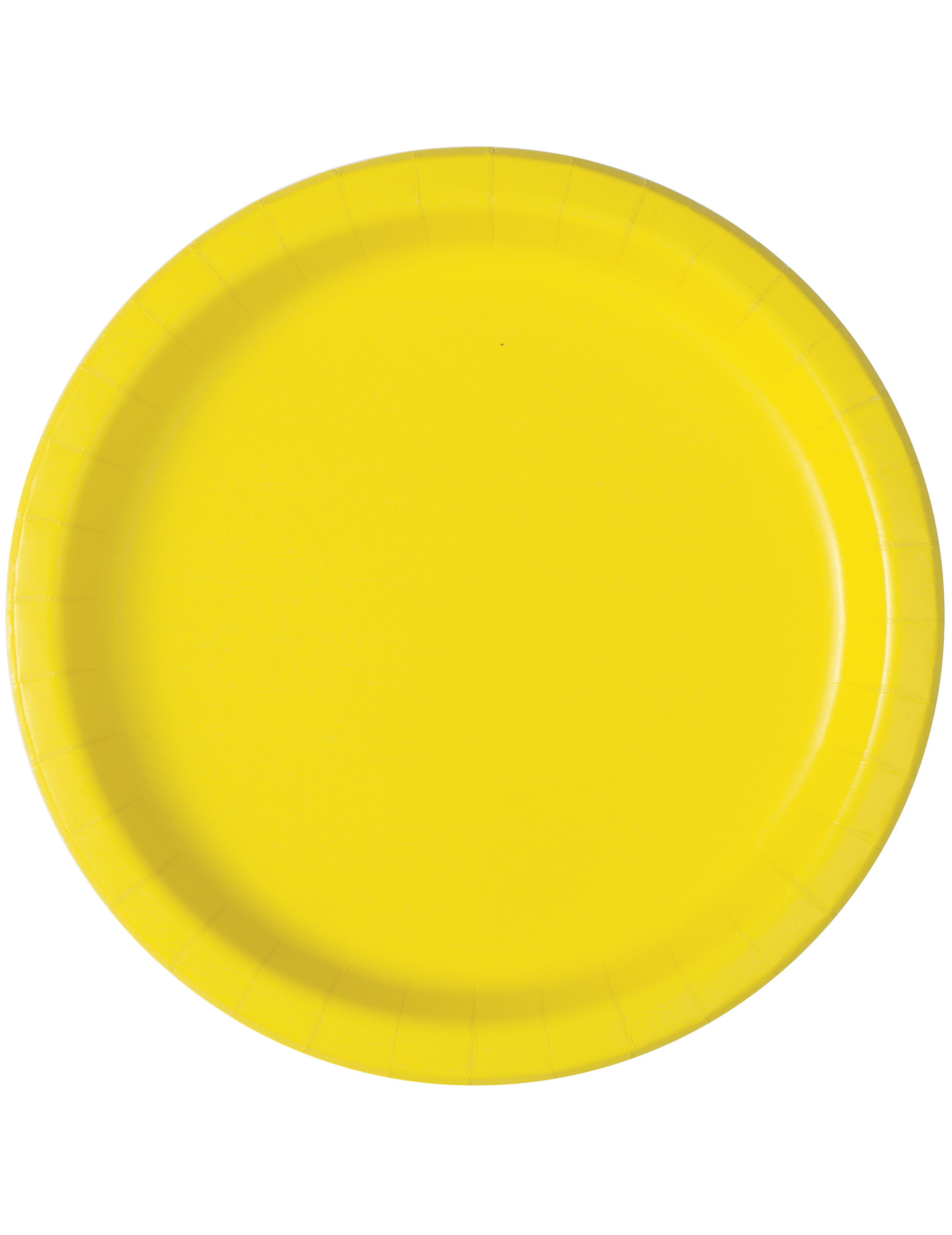 20 Petites assiettes en carton jaune clair 18 cm