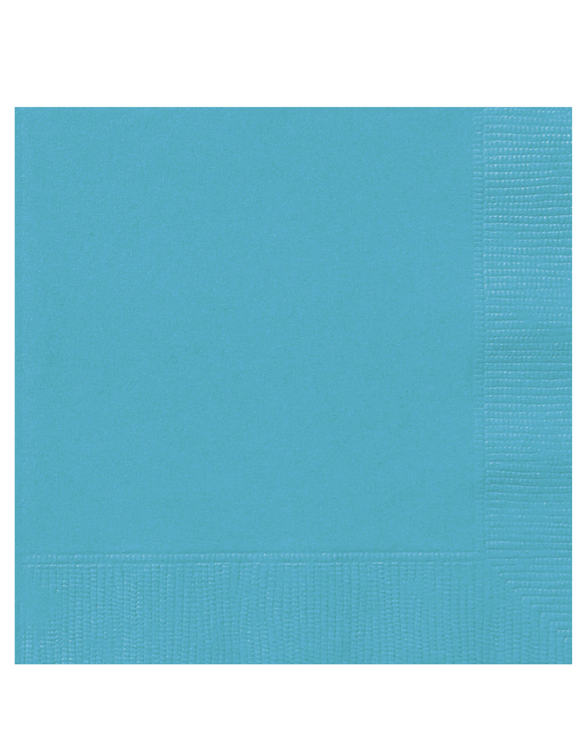 20 Petites serviettes en papier bleu turquoise 25 x 25 cm