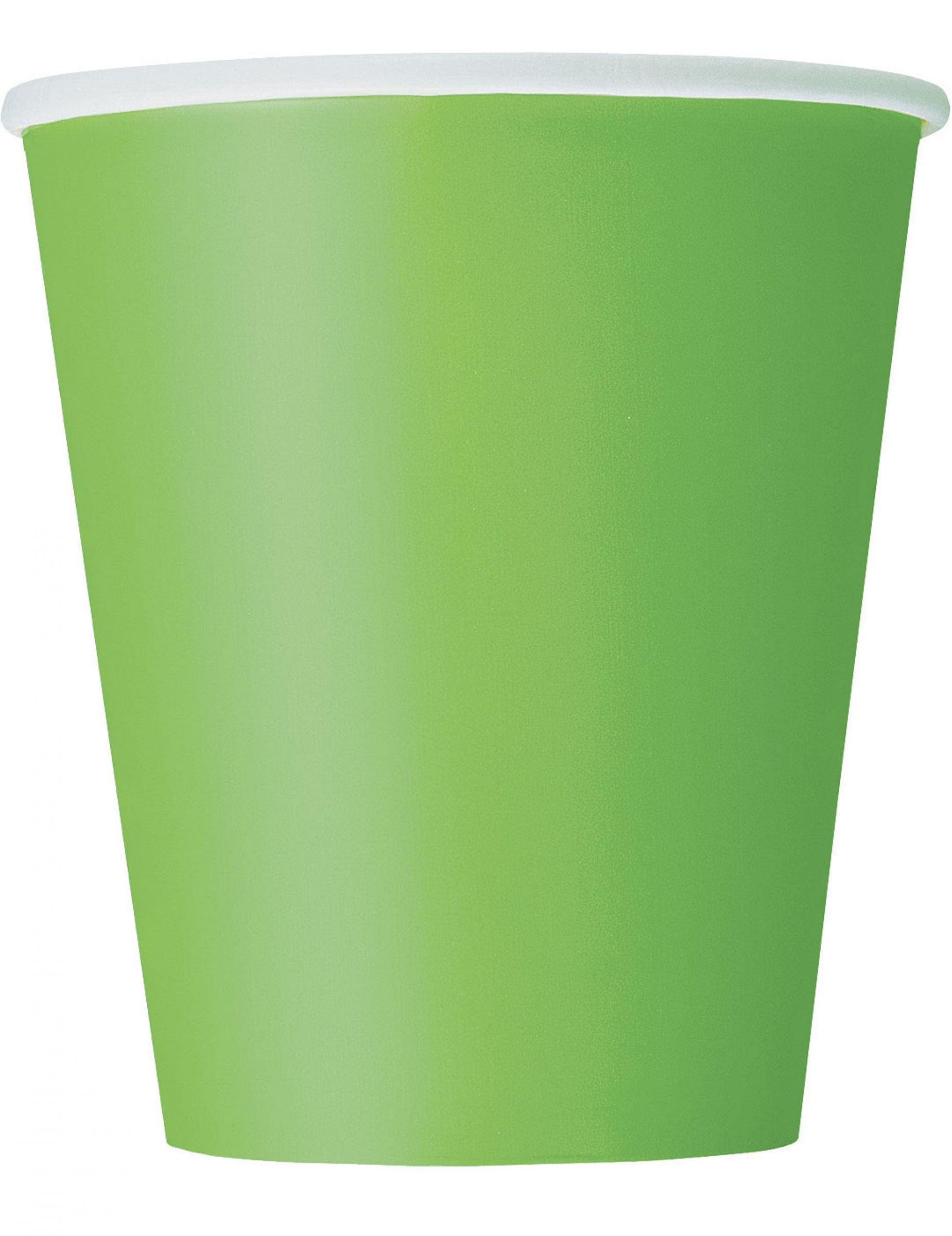 8 Gobelets en carton vert citron 266 ml