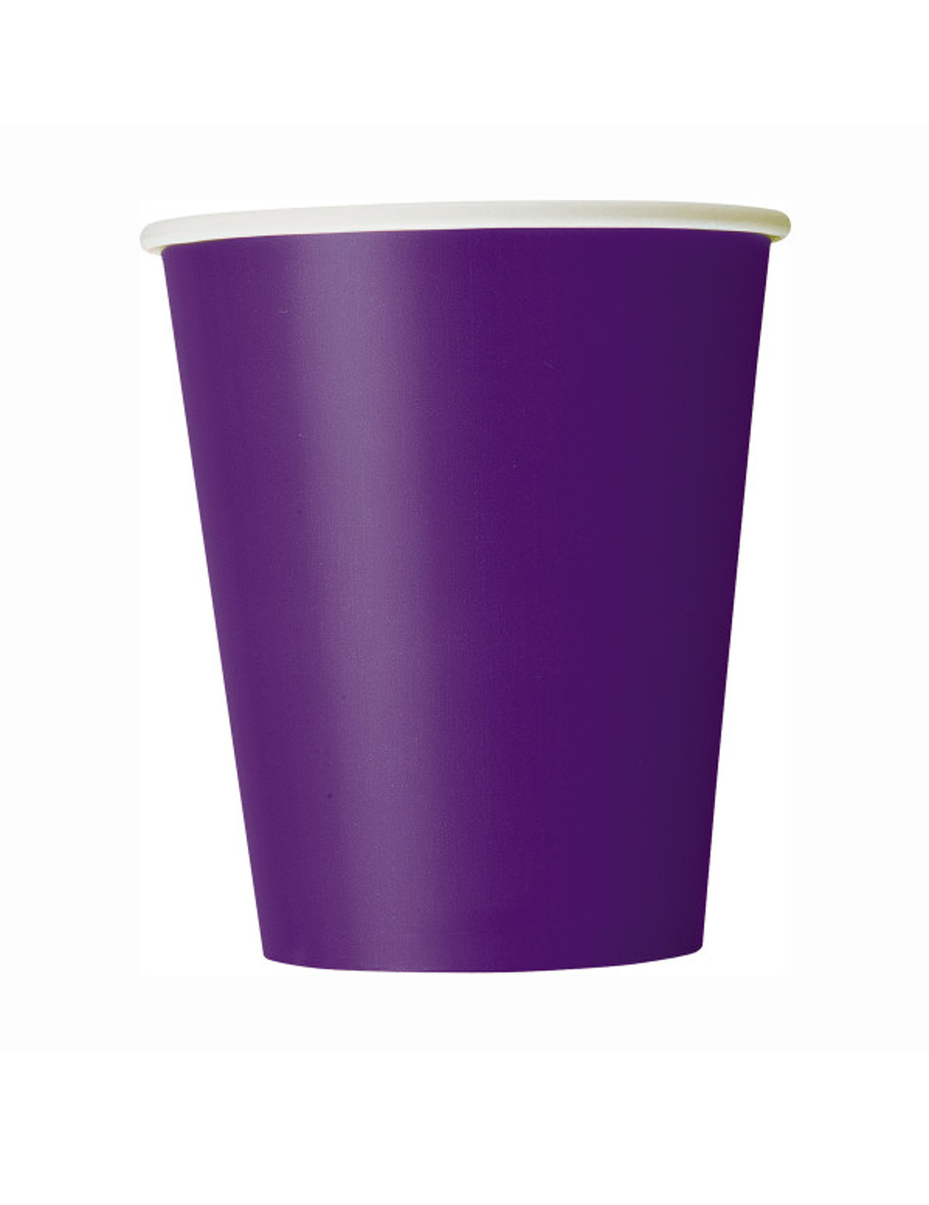 8 Gobelets en carton violets foncés 266 ml