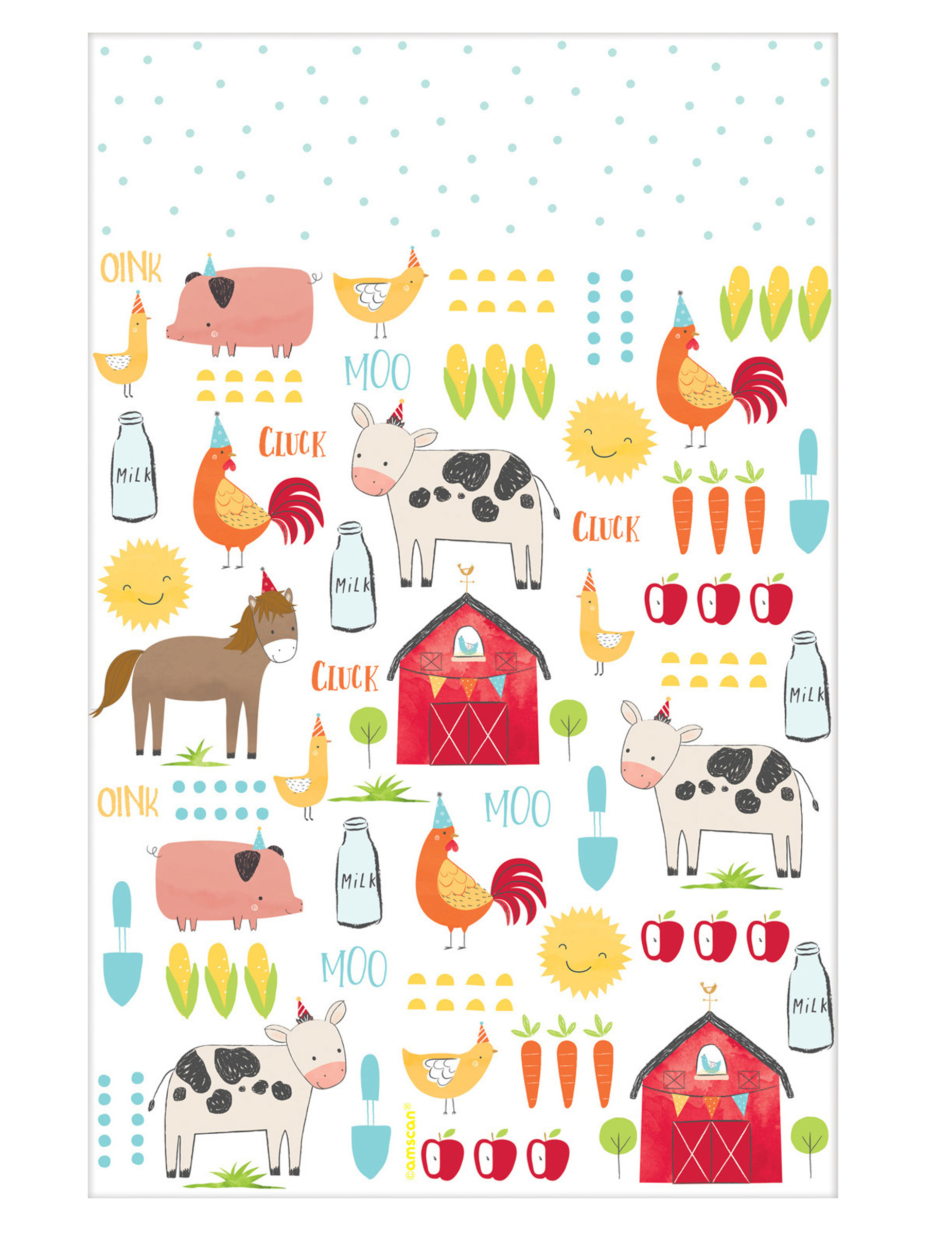 Nappe en plastique à la ferme 259 x 137 cm