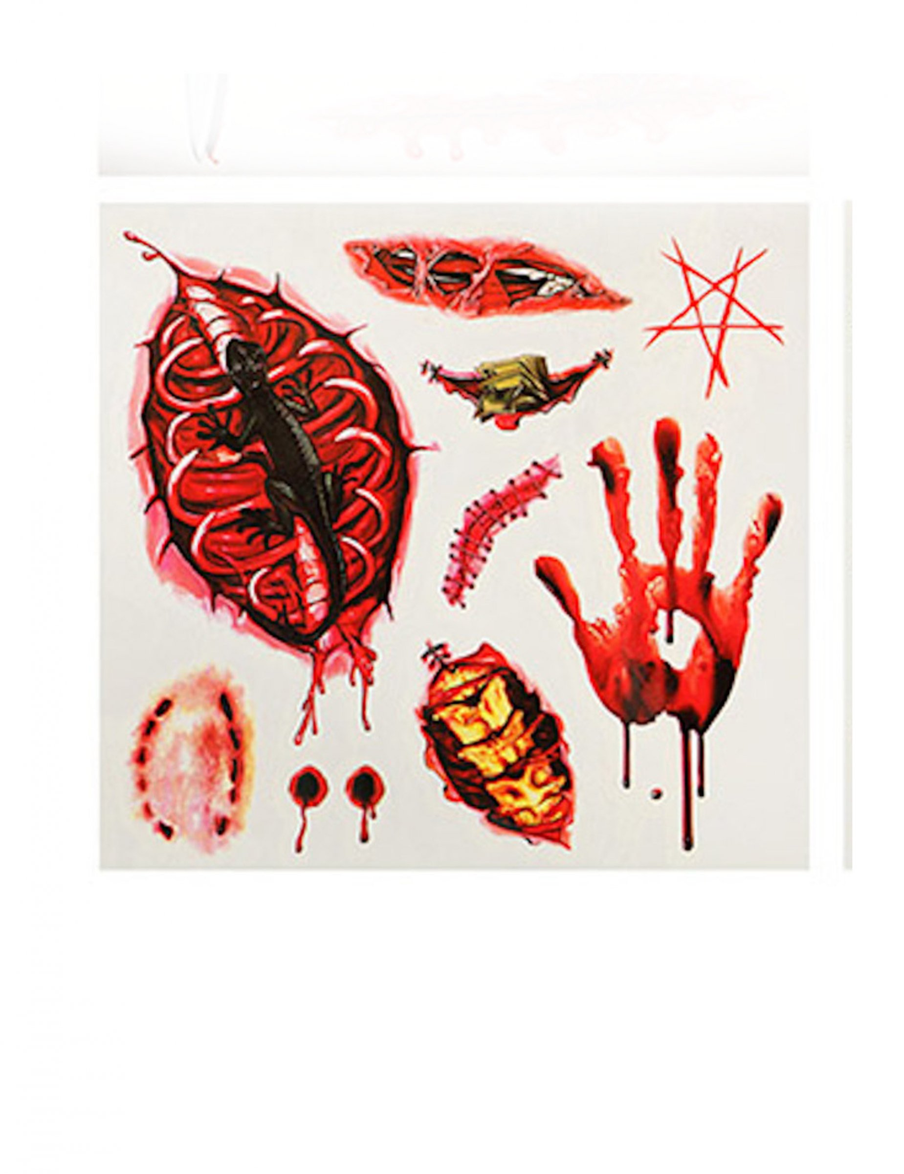 Faux tatouages ensanglantés