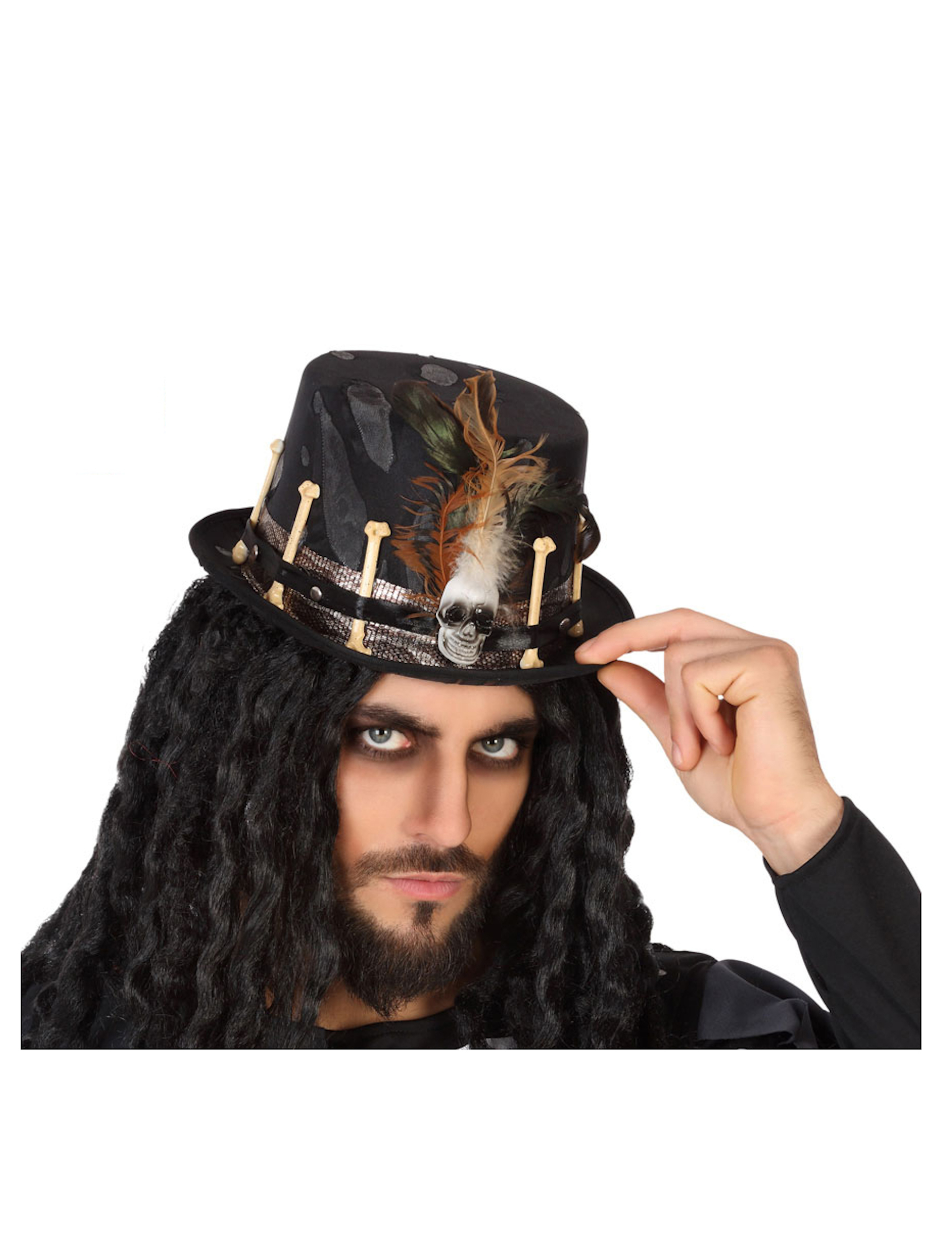 Chapeau vaudou noir adulte