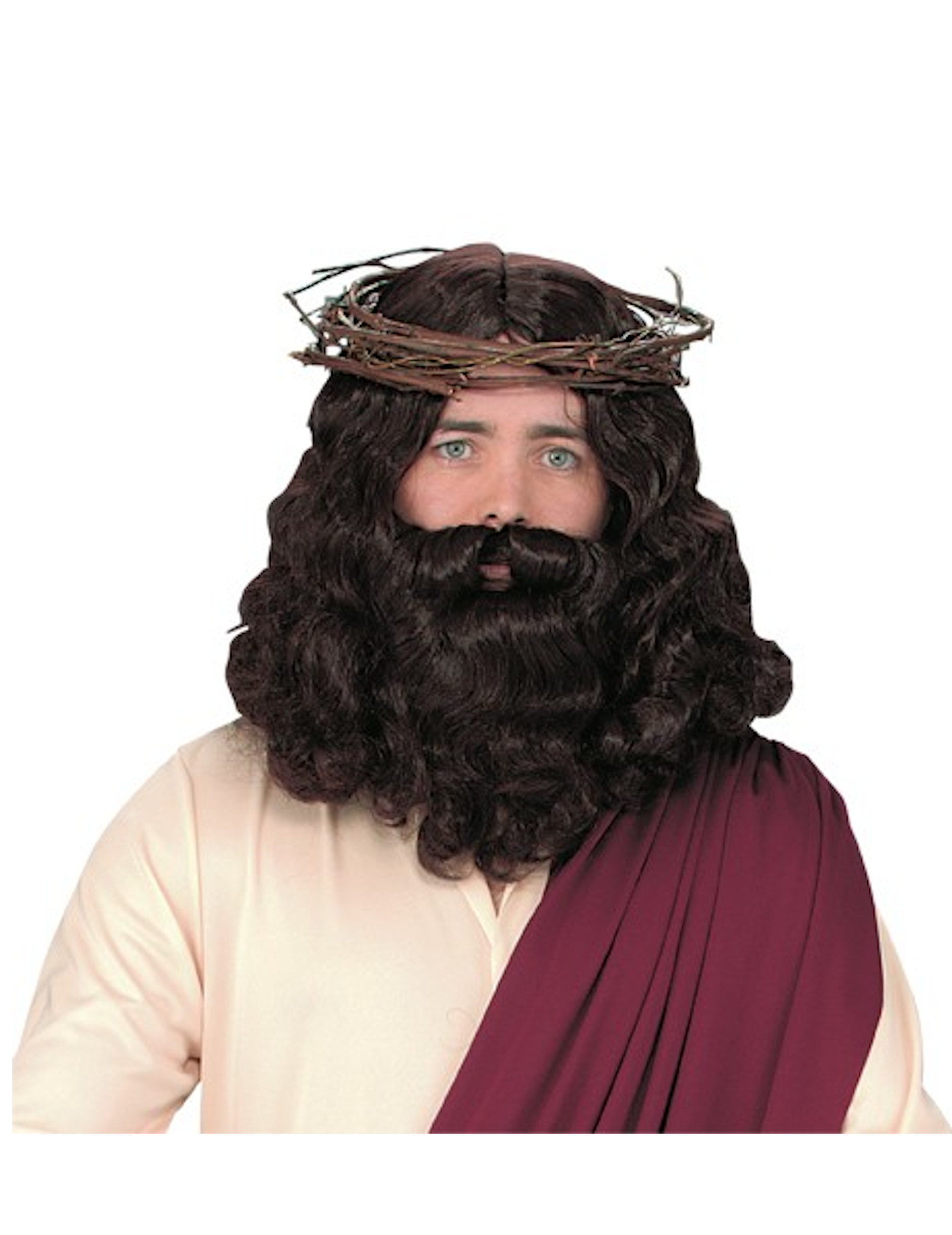 Perruque et barbe luxe Jésus adulte