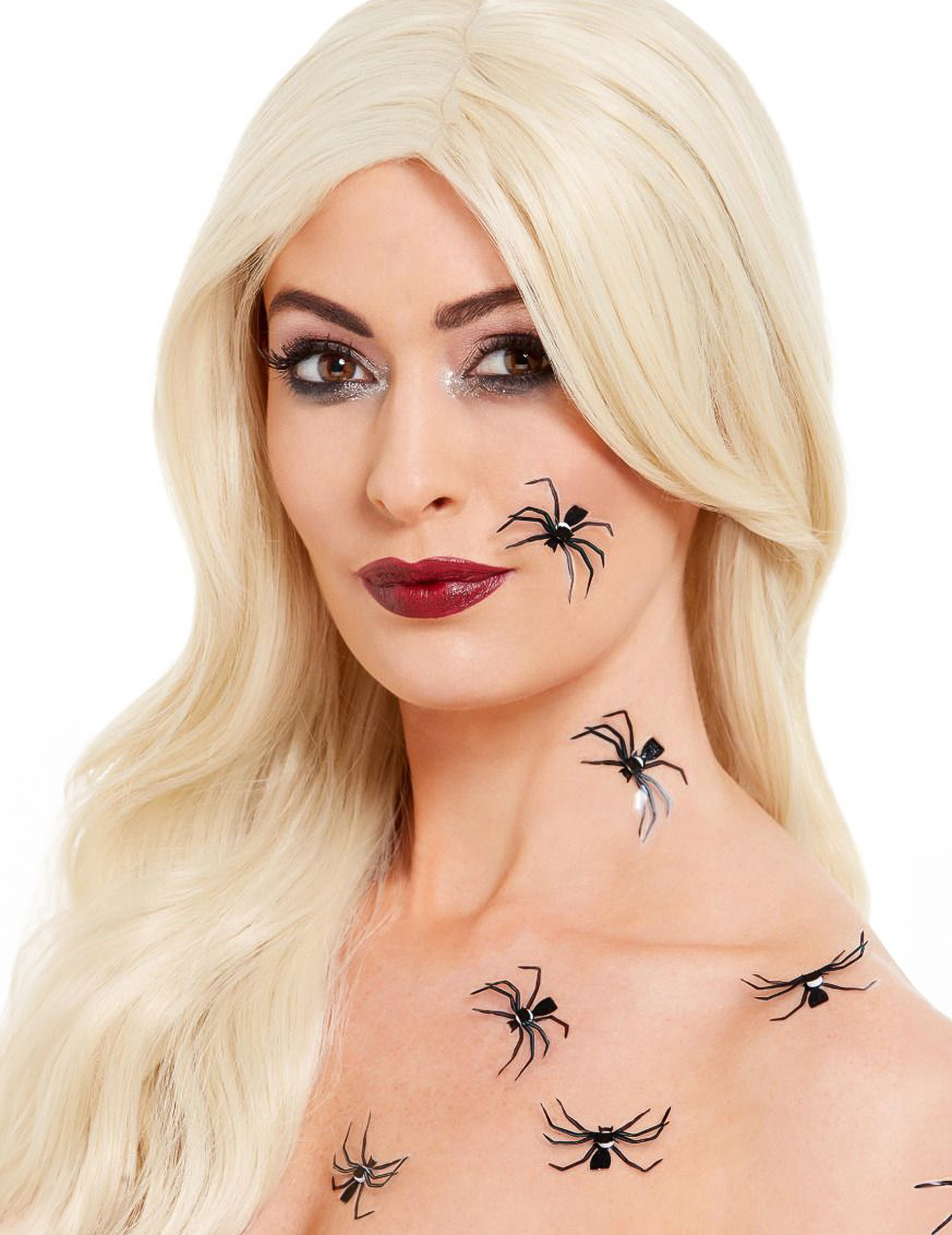 6 Stickers pour peau araignée adulte