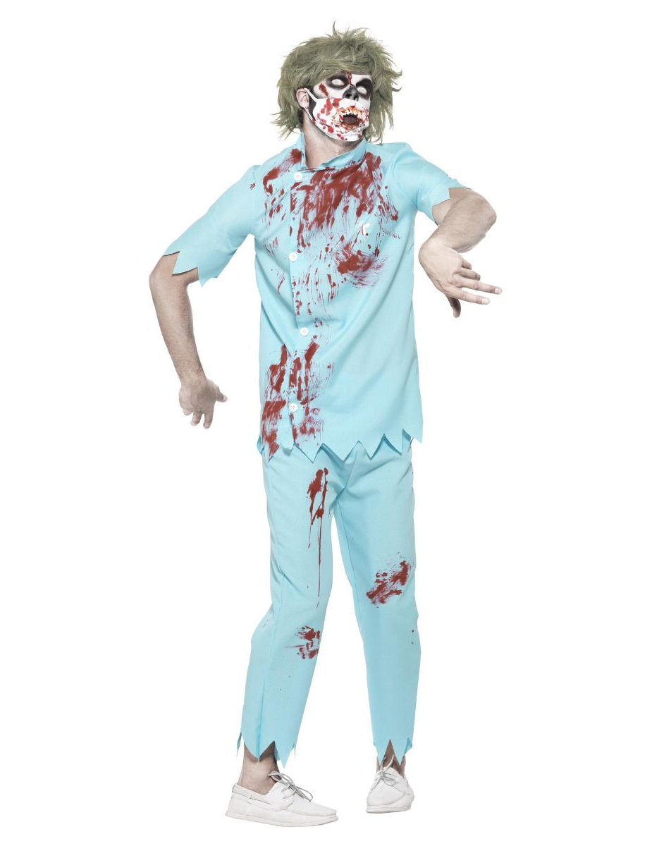 Déguisement avec accessoires dentiste zombie homme