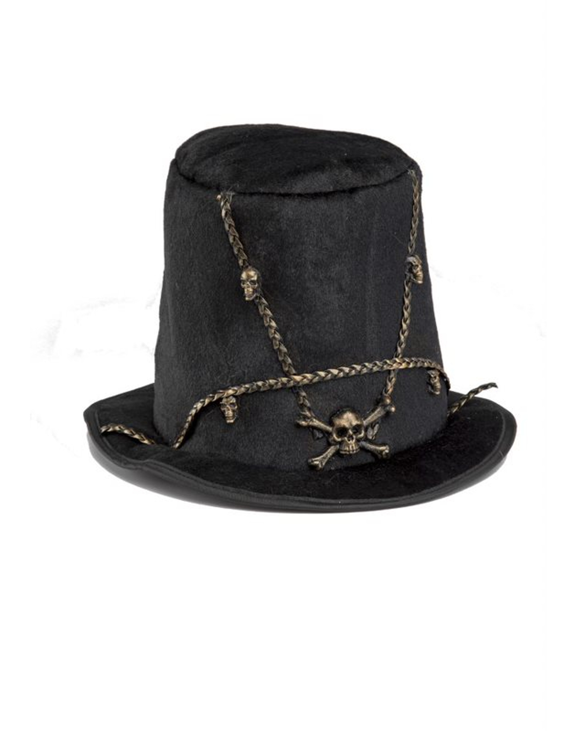 Chapeau haut de forme tête de mort 58 cm adulte