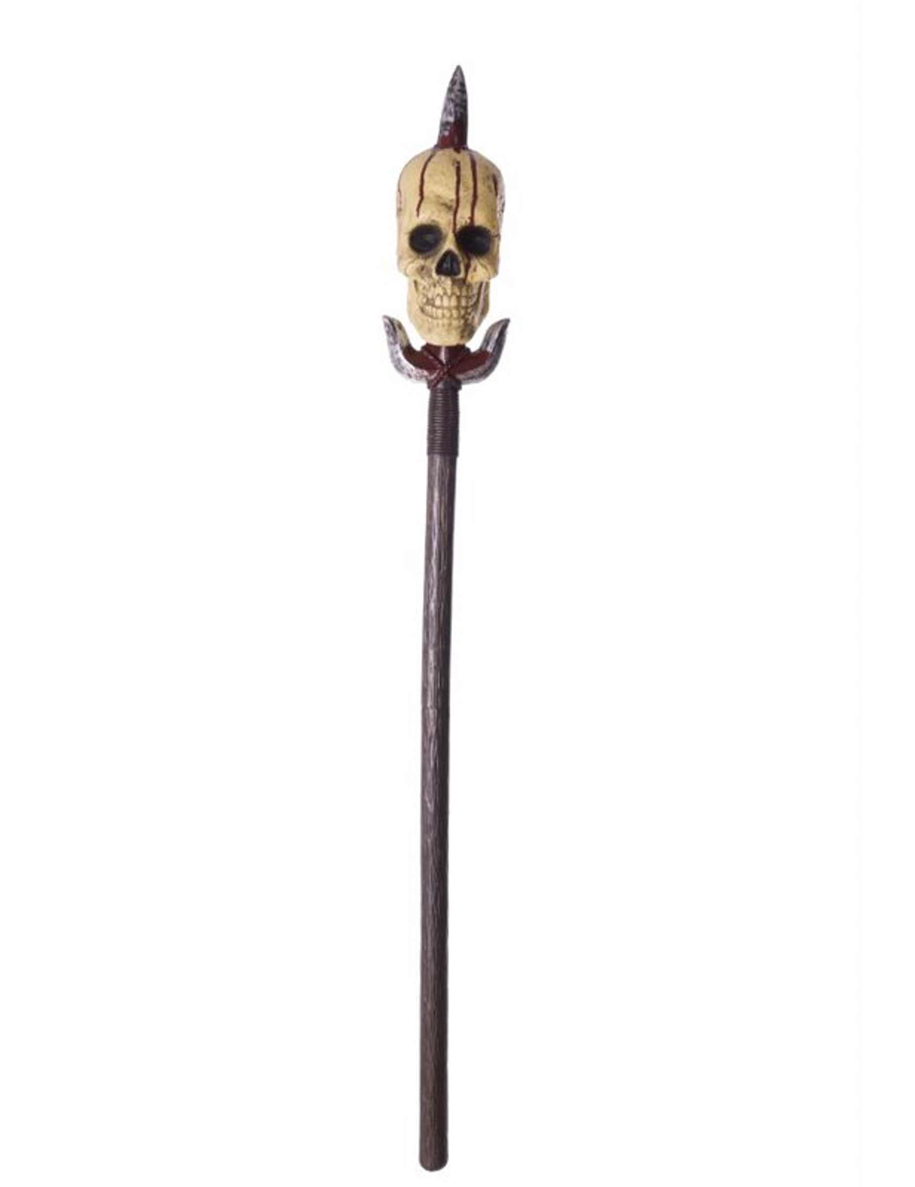 Lance tête de mort empalée amovible 142 cm