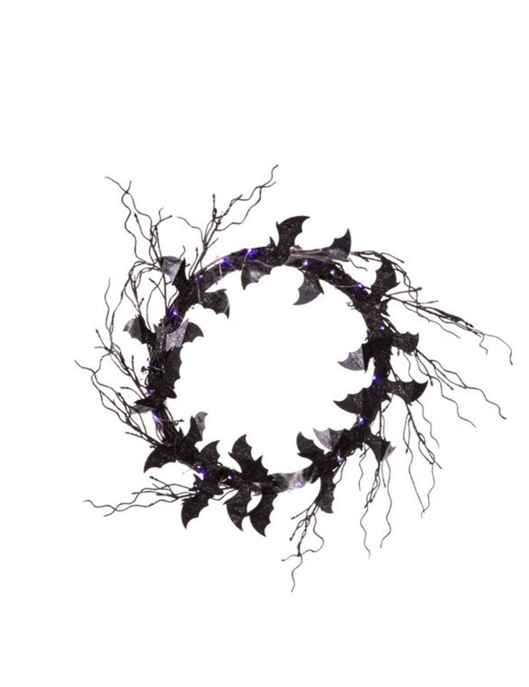 Couronne décorative chauve-souris 51 x 51 x 3 cm