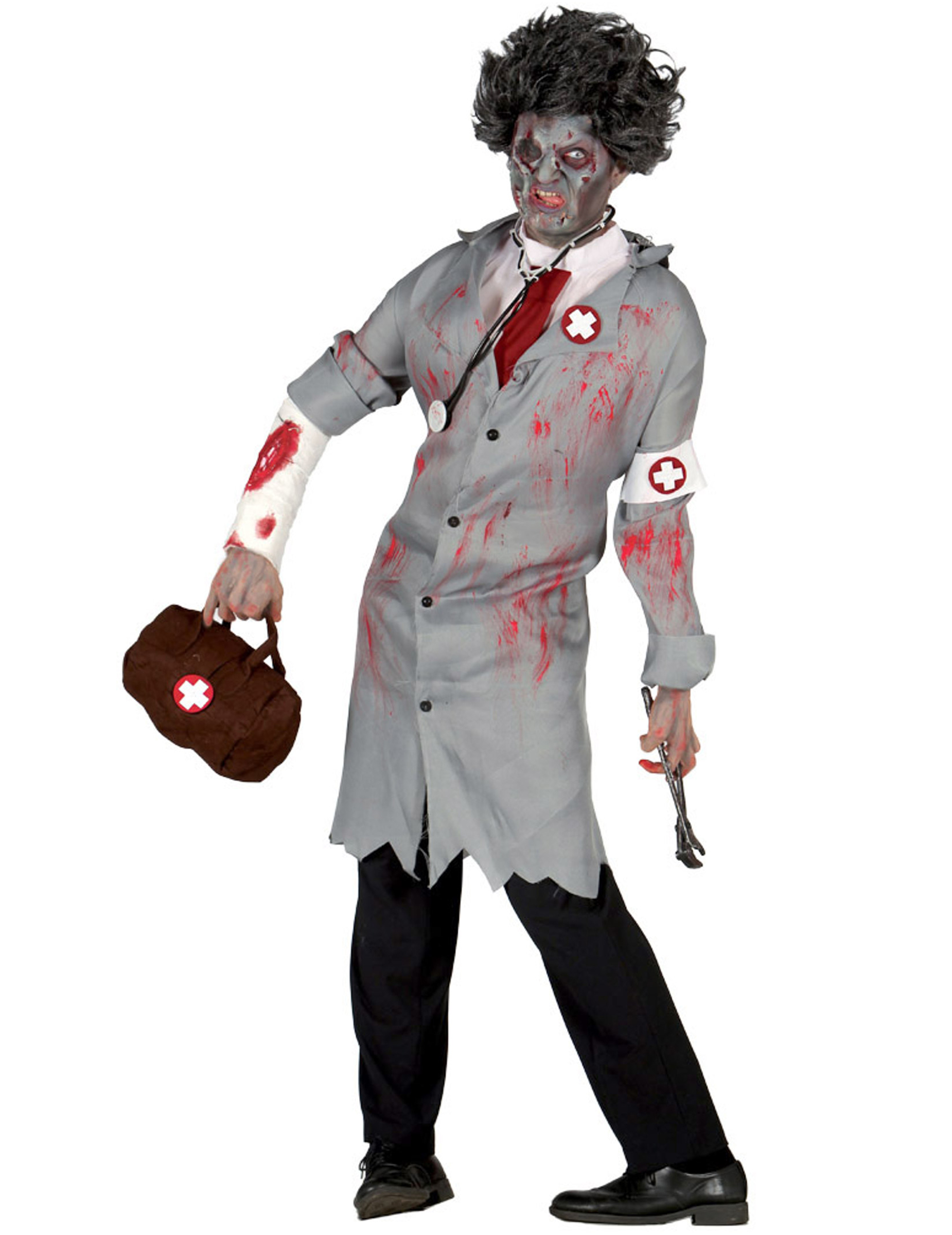 Déguisement docteur rétro zombie homme