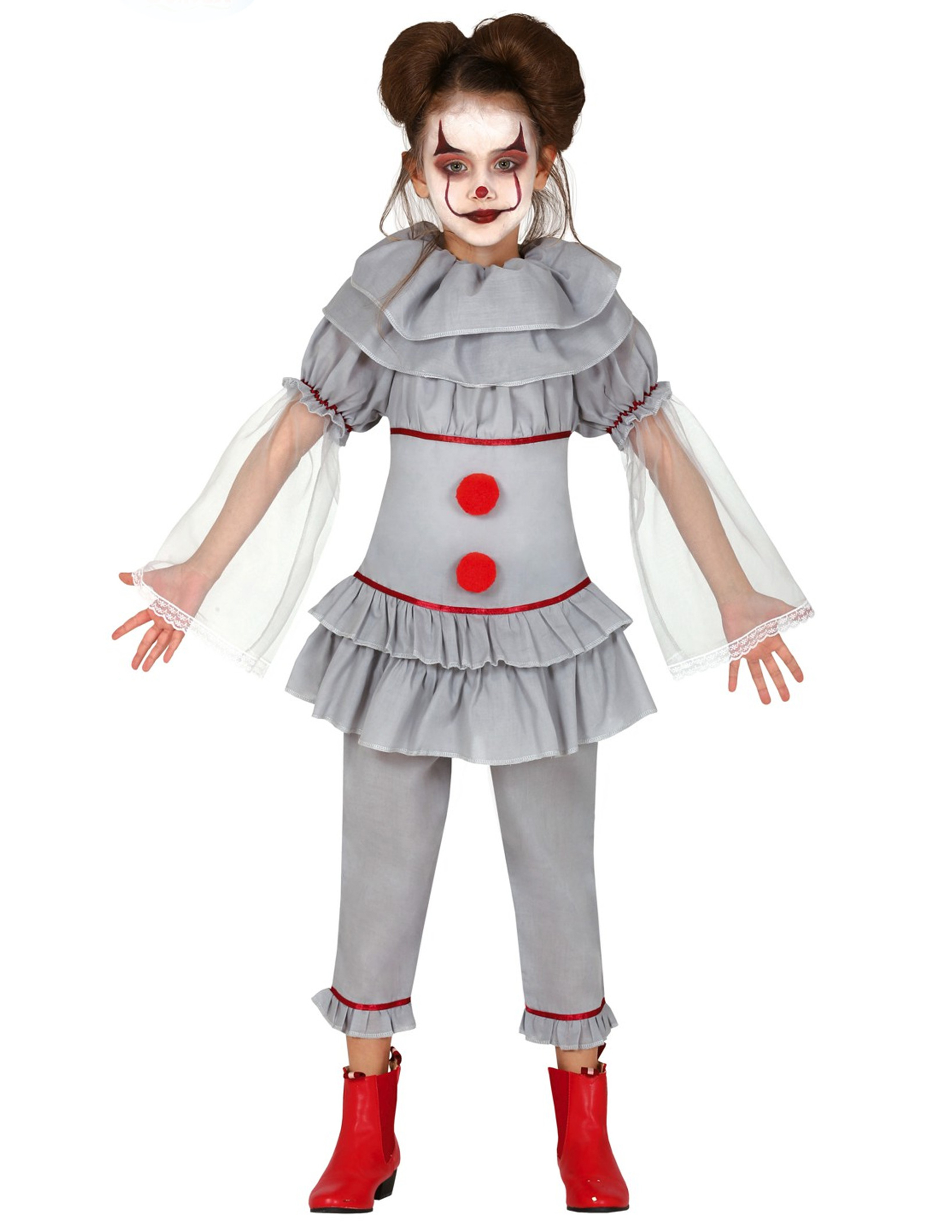 Déguisement clown assassin gris fille