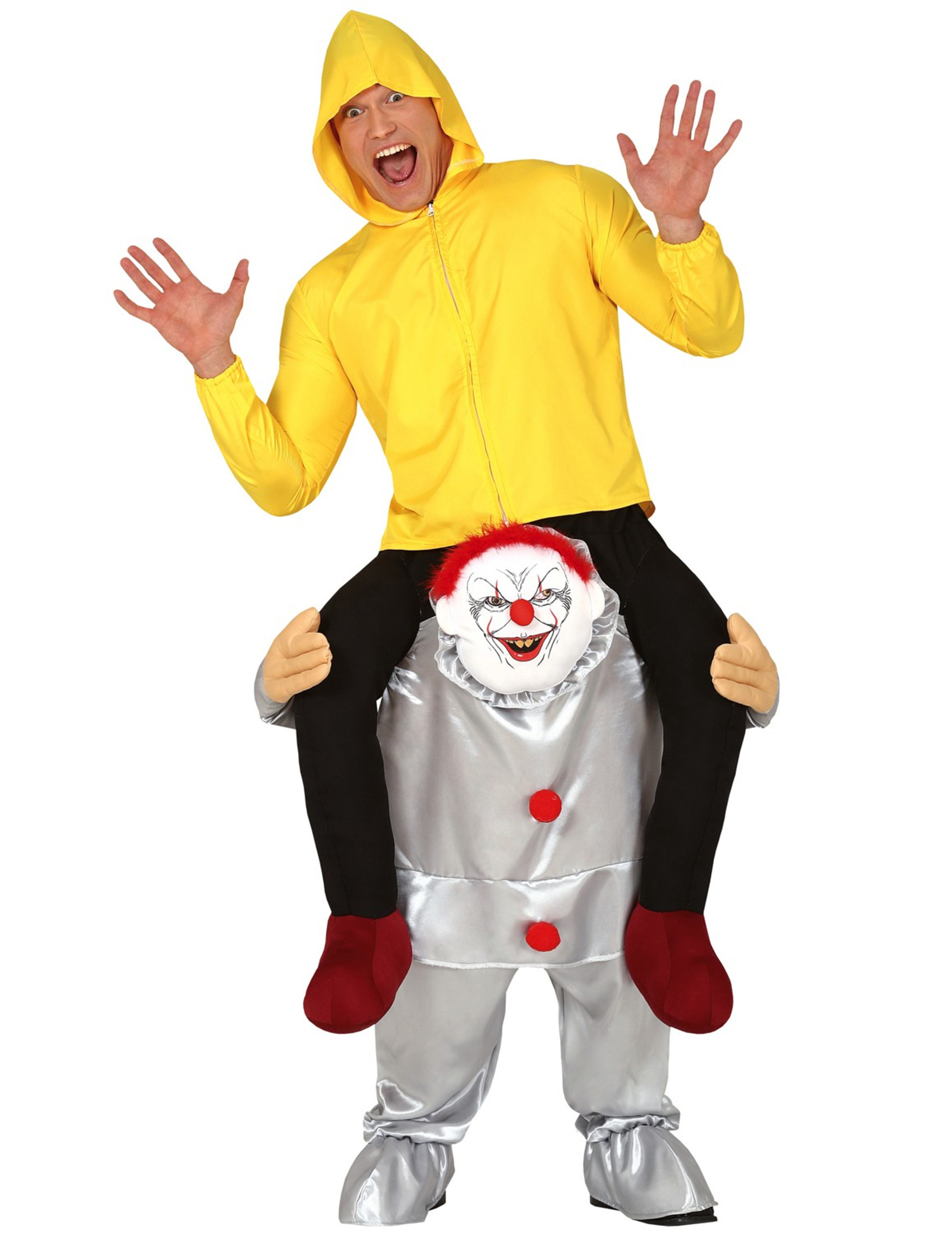 Déguisement à dos de clown psychopathe adulte