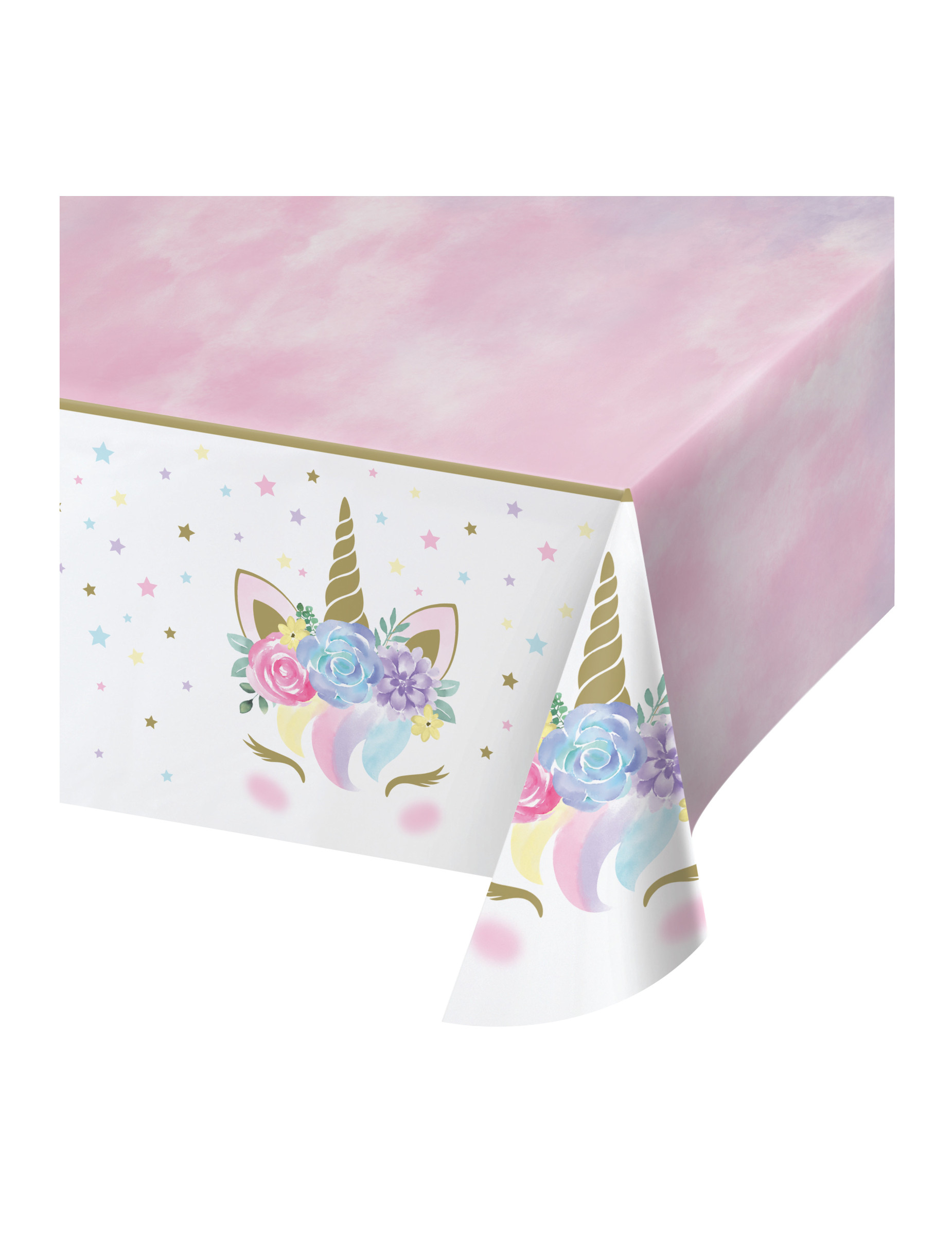 Nappe en plastique licorne féerique 137 x 259 cm