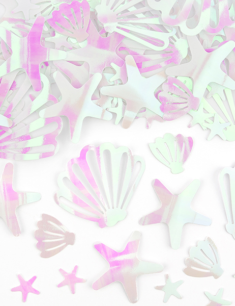 Confettis de table coquillages iridescents 23 g