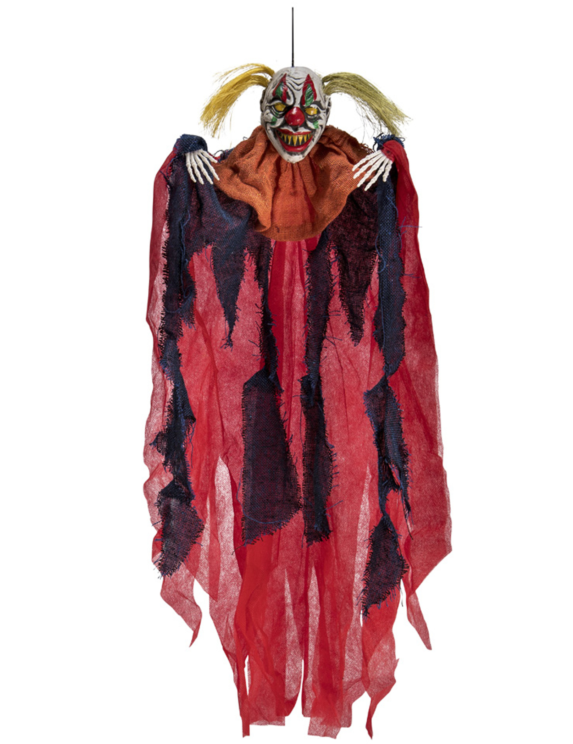 Décoration à suspendre clown terrifiant 65 cm