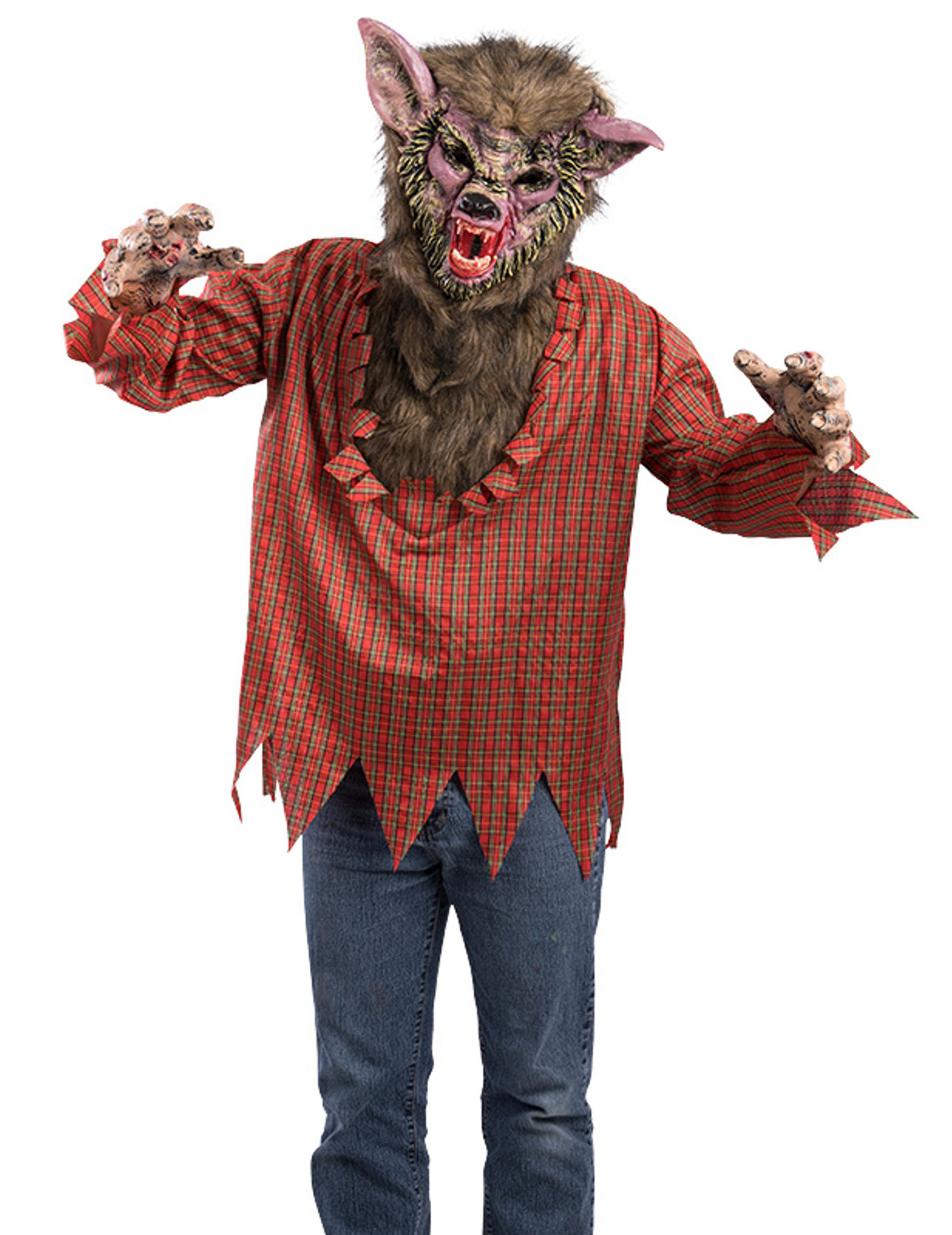 Déguisement tunique et masque loup garou adulte