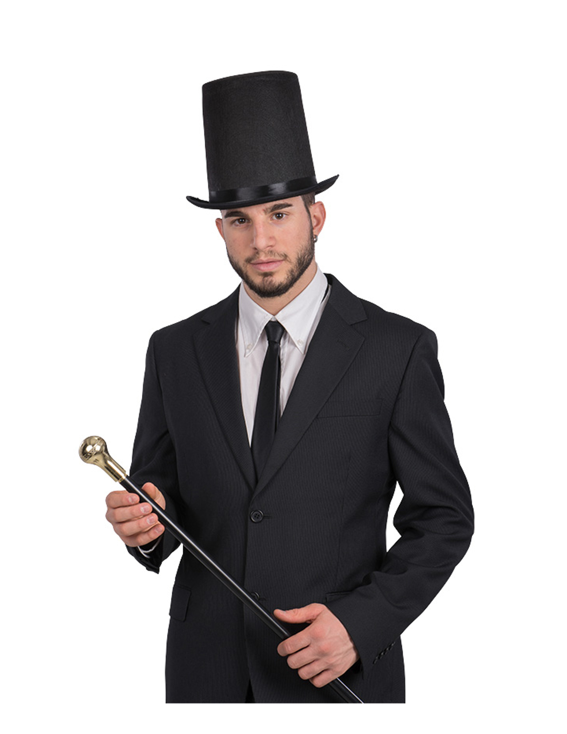 Chapeau haut de forme noir en feutre 58 cm
