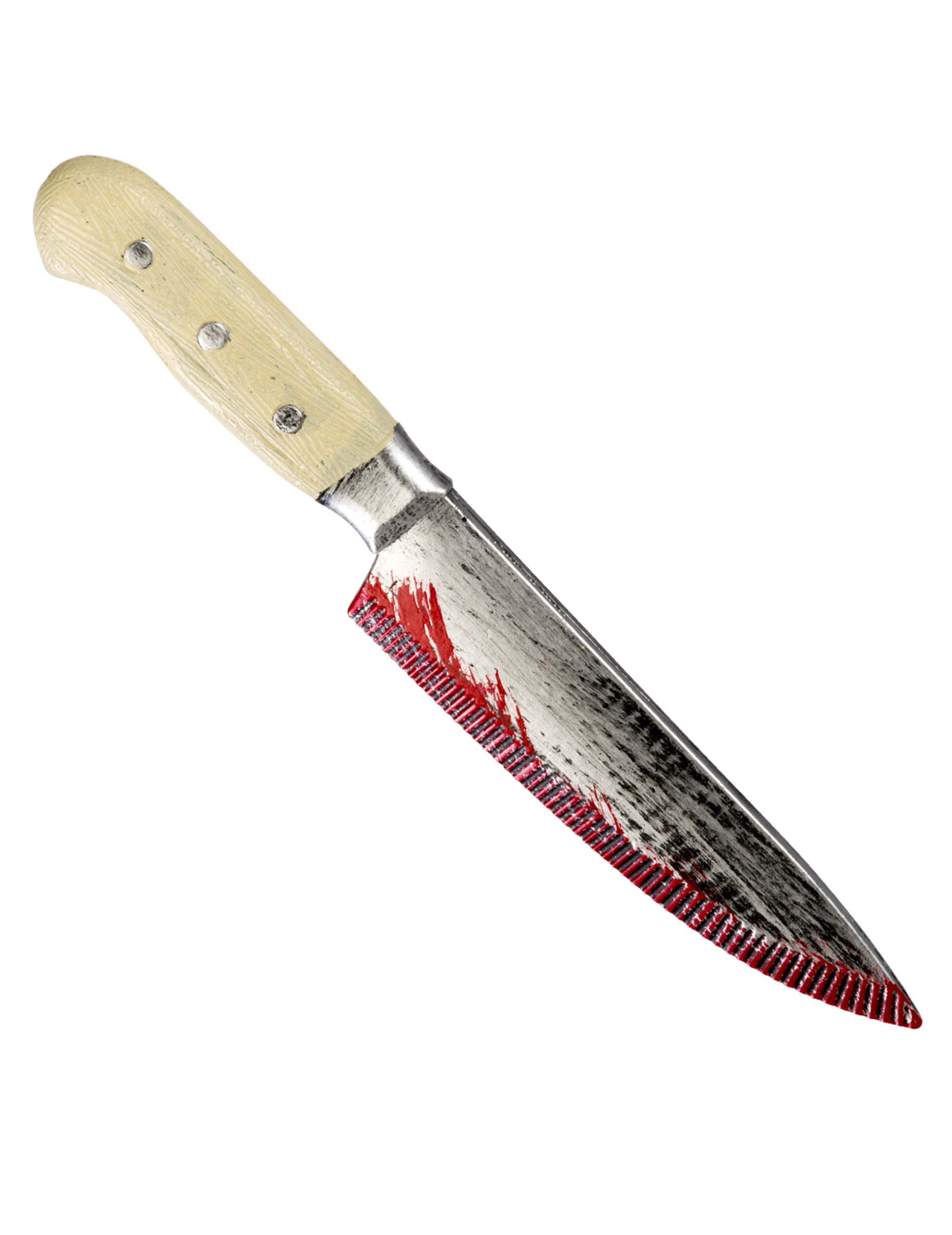 Couteau ensanglanté manche clair 33 cm
