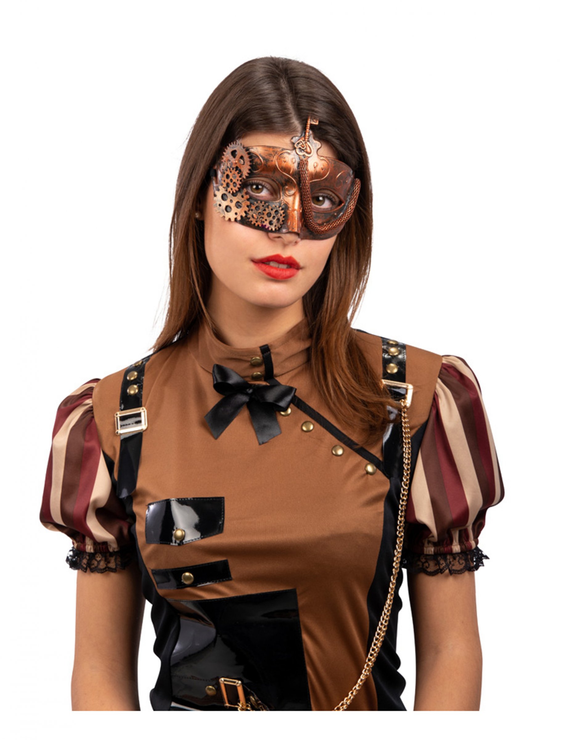 Masque steampunk bronze adulte