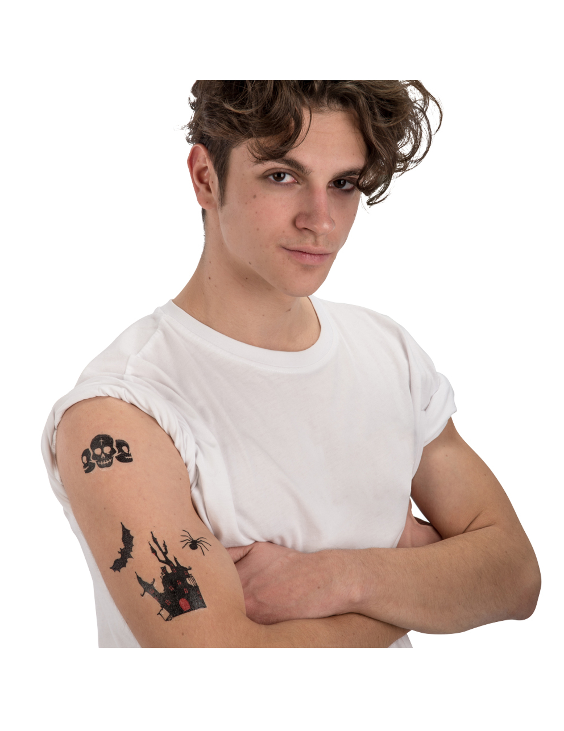 Carton tatouages Halloween en emballage sur carton