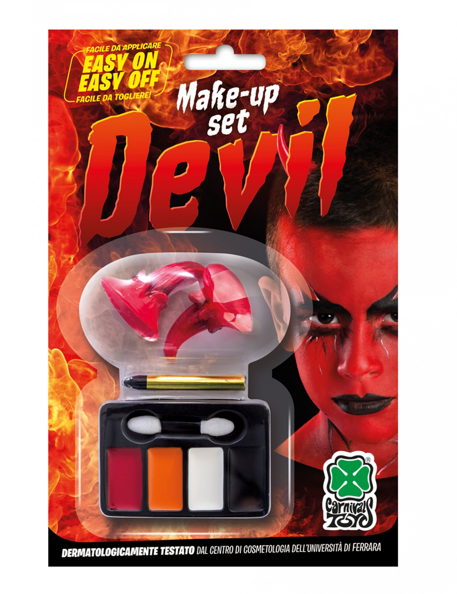 Kit maquillage diable avec cornes 4 x 2 ml 2,80 g