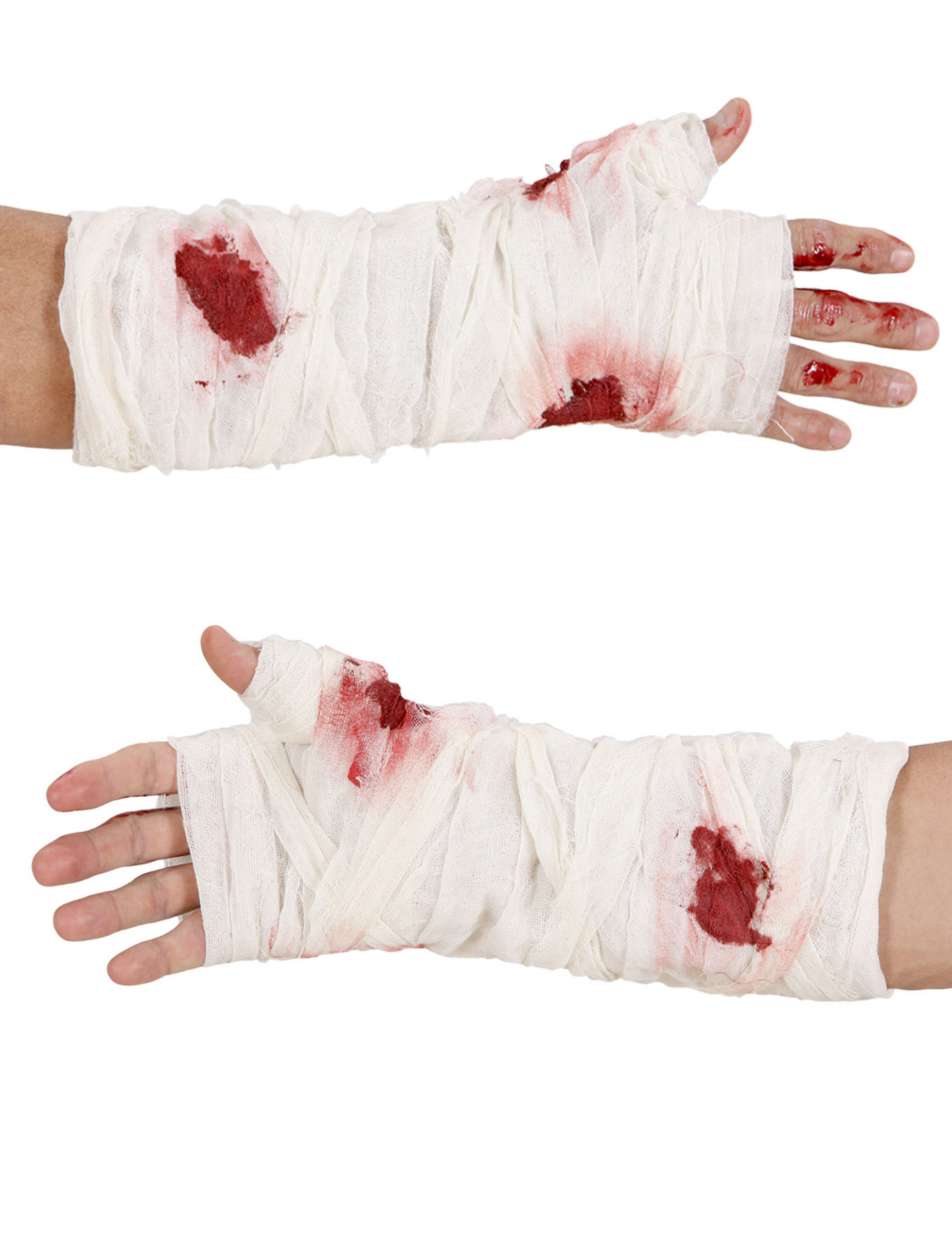Bandage sanglant pour le bras