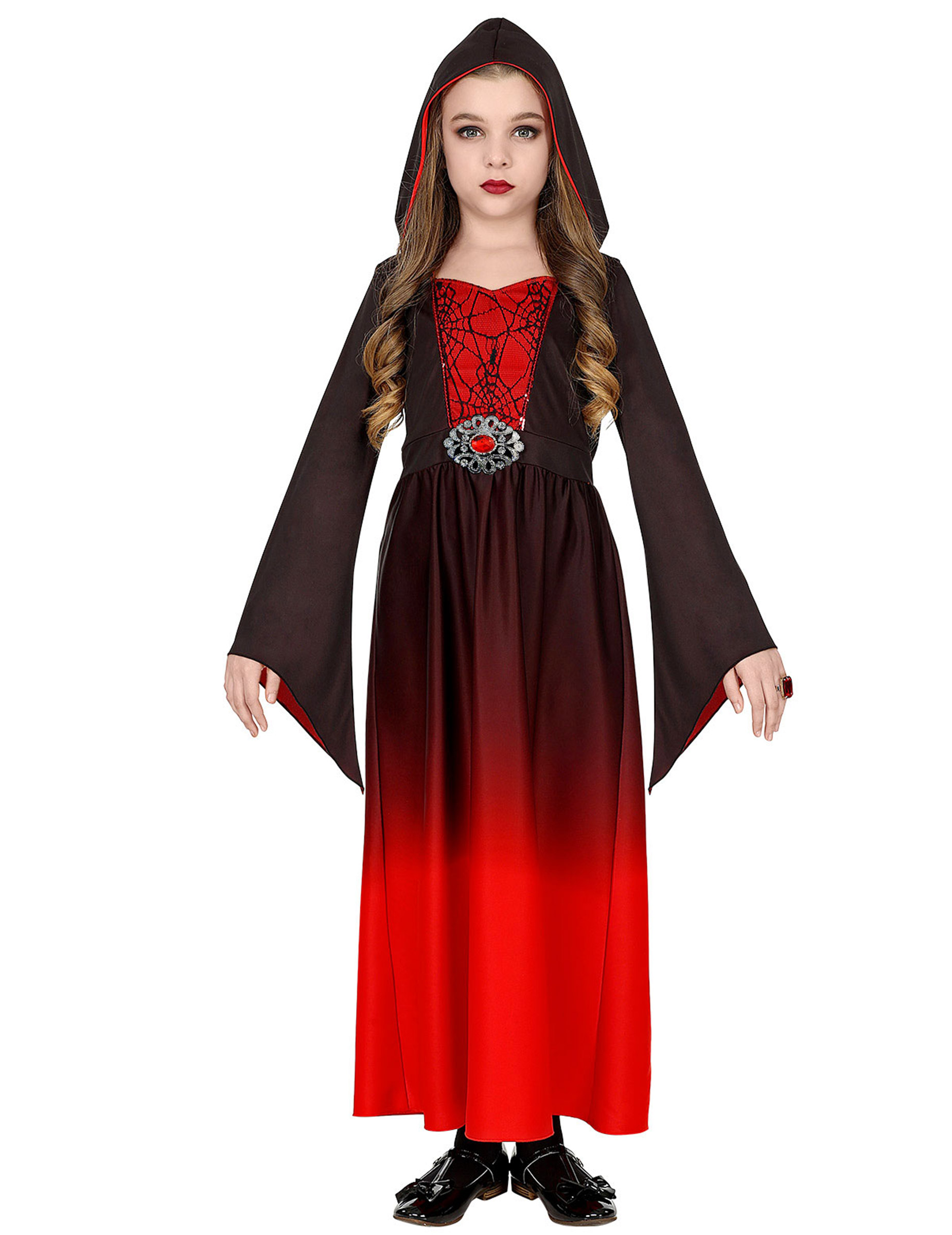 Déguisement gourou vampire rouge fille
