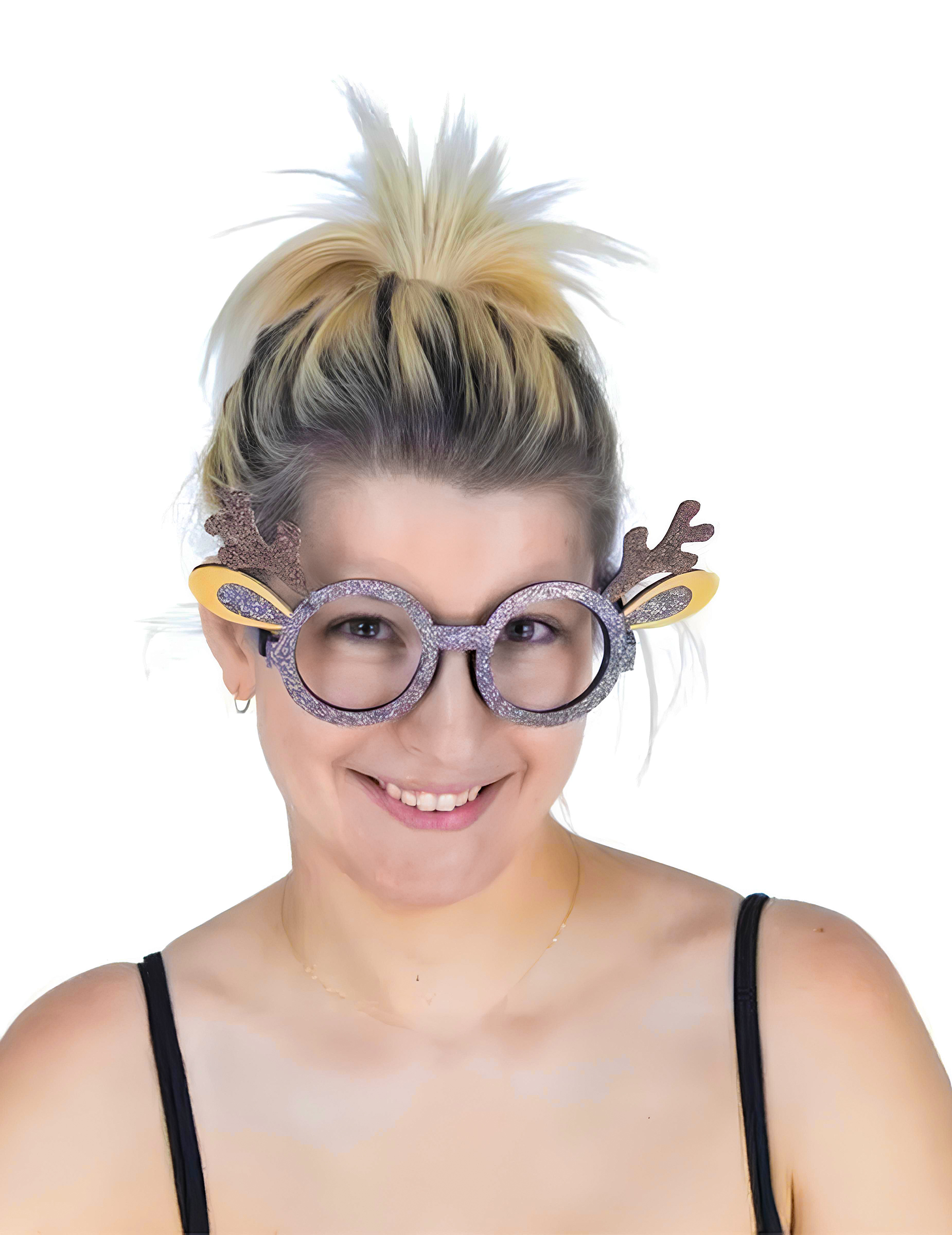 Lunettes renne pailleté adulte