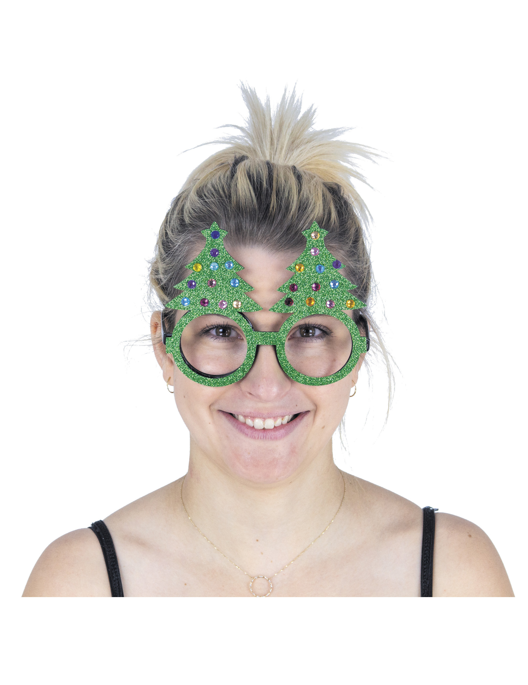 Lunettes sapin pailleté adulte