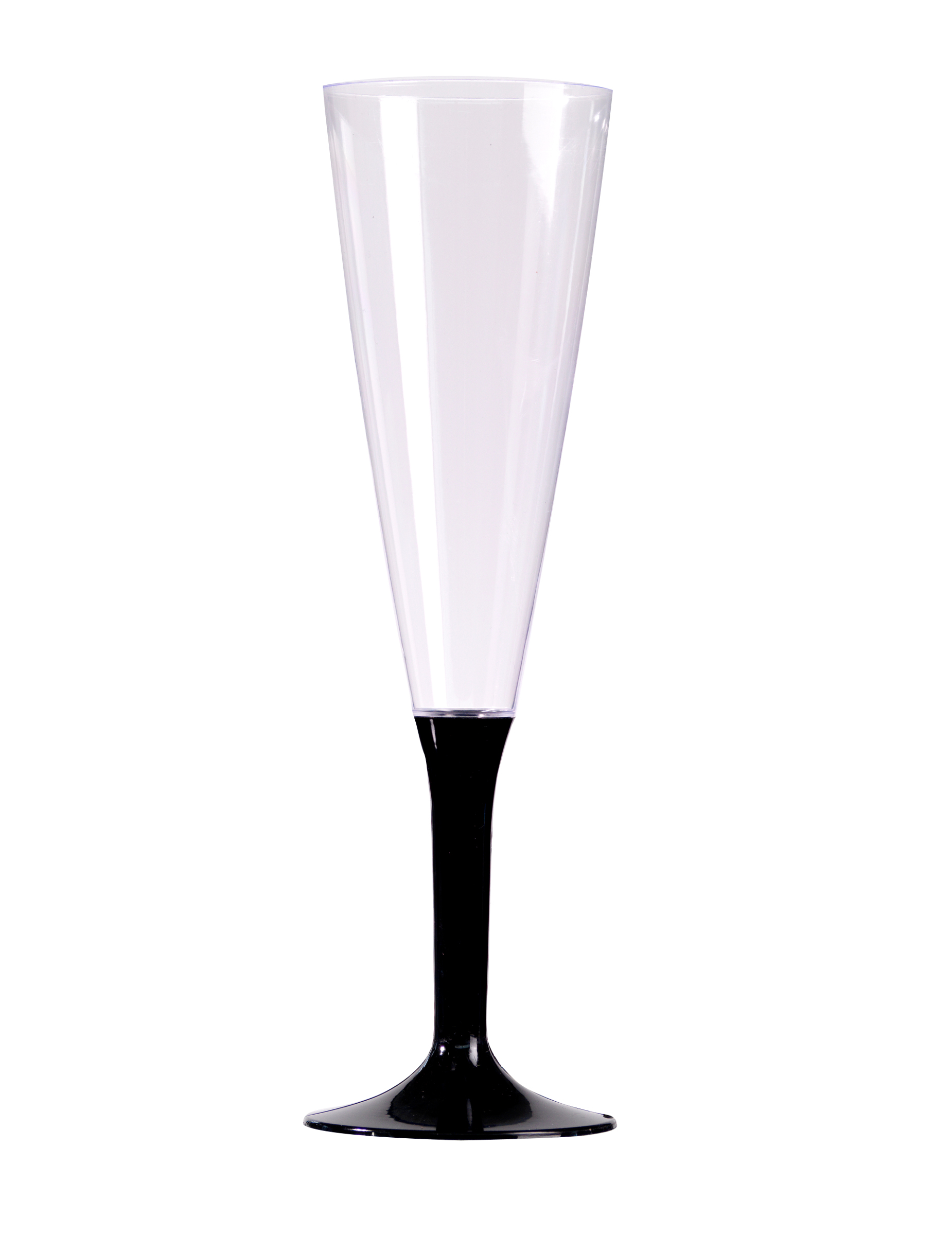 10 Flûtes à champagne pied noir 150 ml