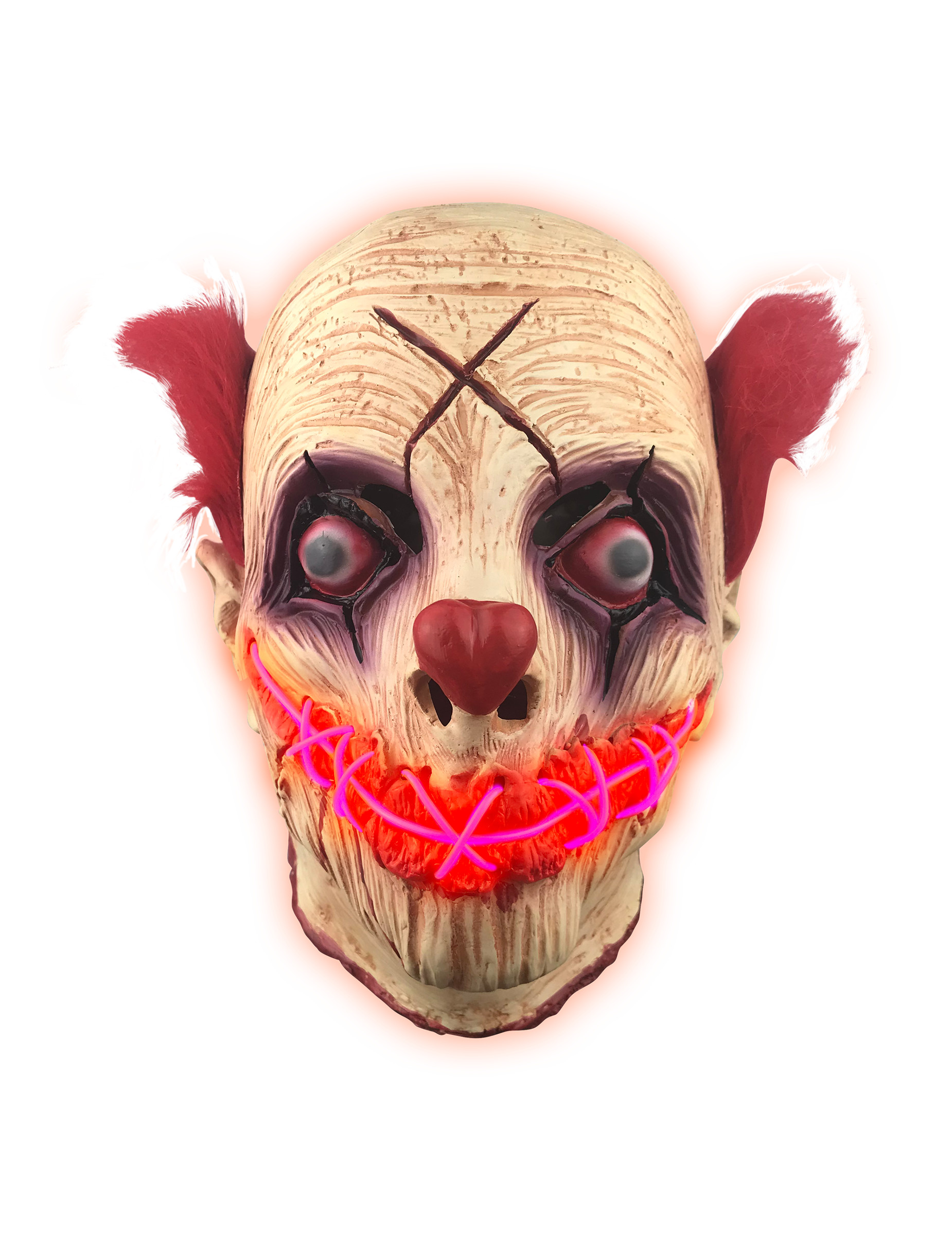 Masque latex lumineux clown adulte