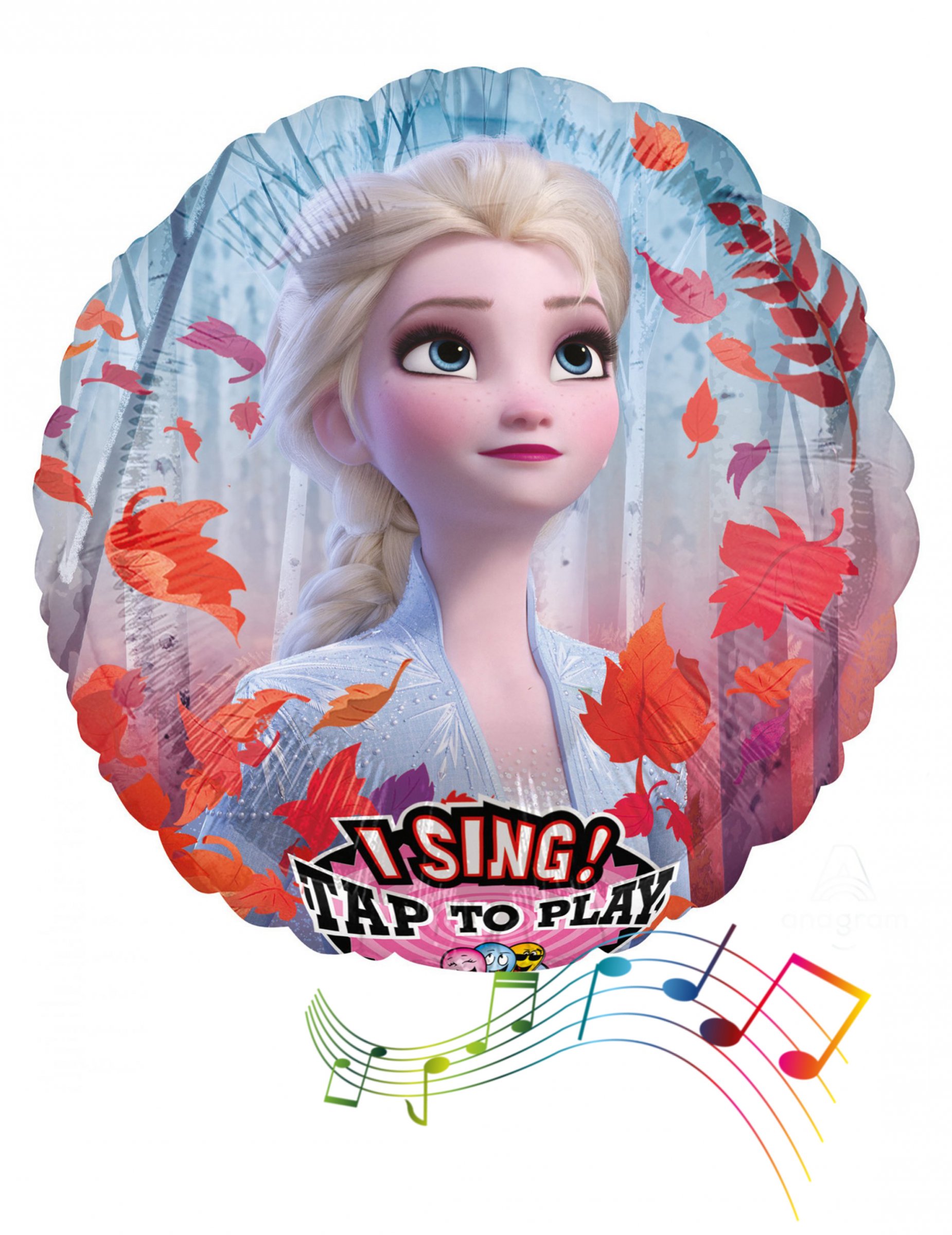 Ballon en aluminium musical La Reine des Neiges 2 71 cm