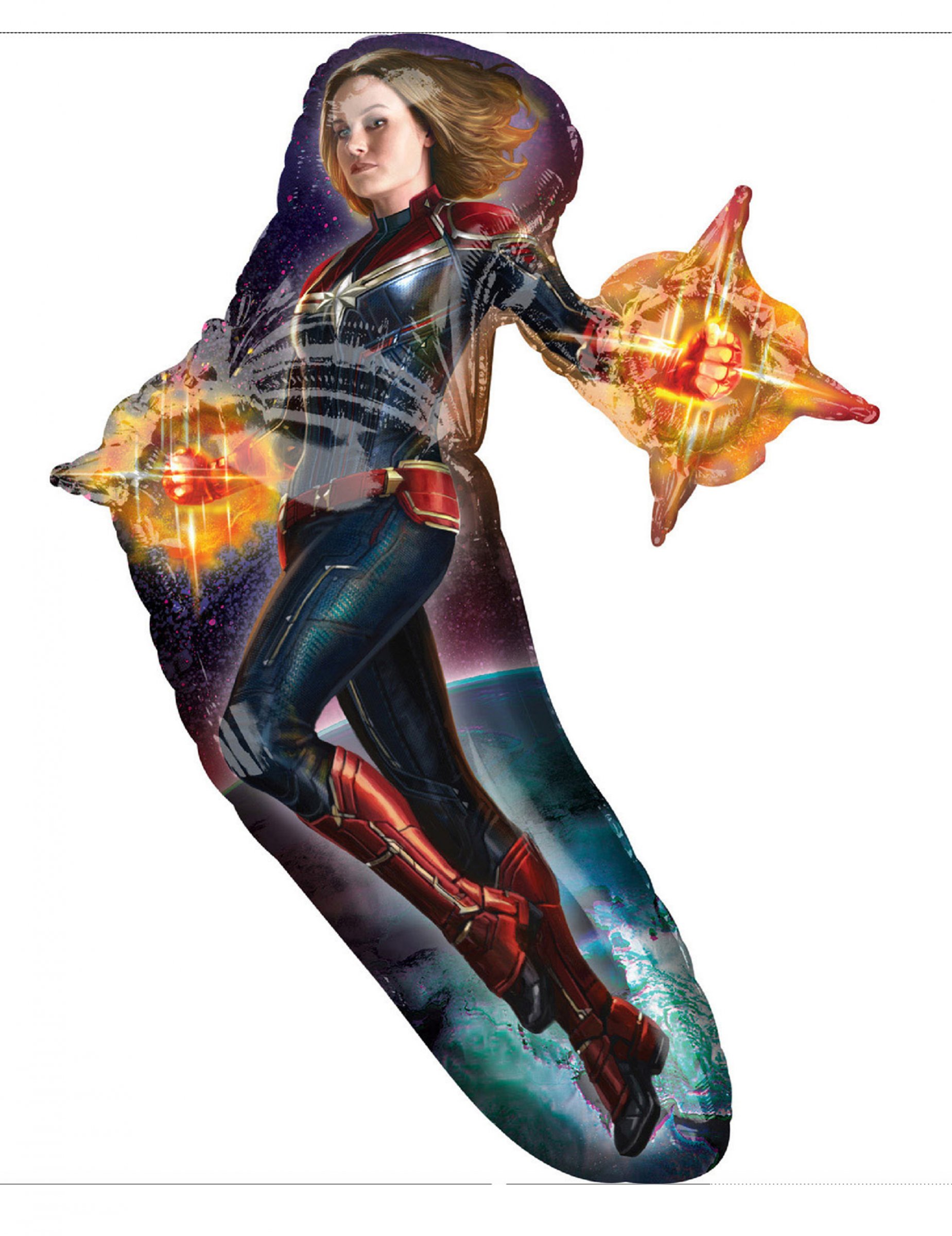 Ballon aluminium Captain Marvel 68 x 93 cm
