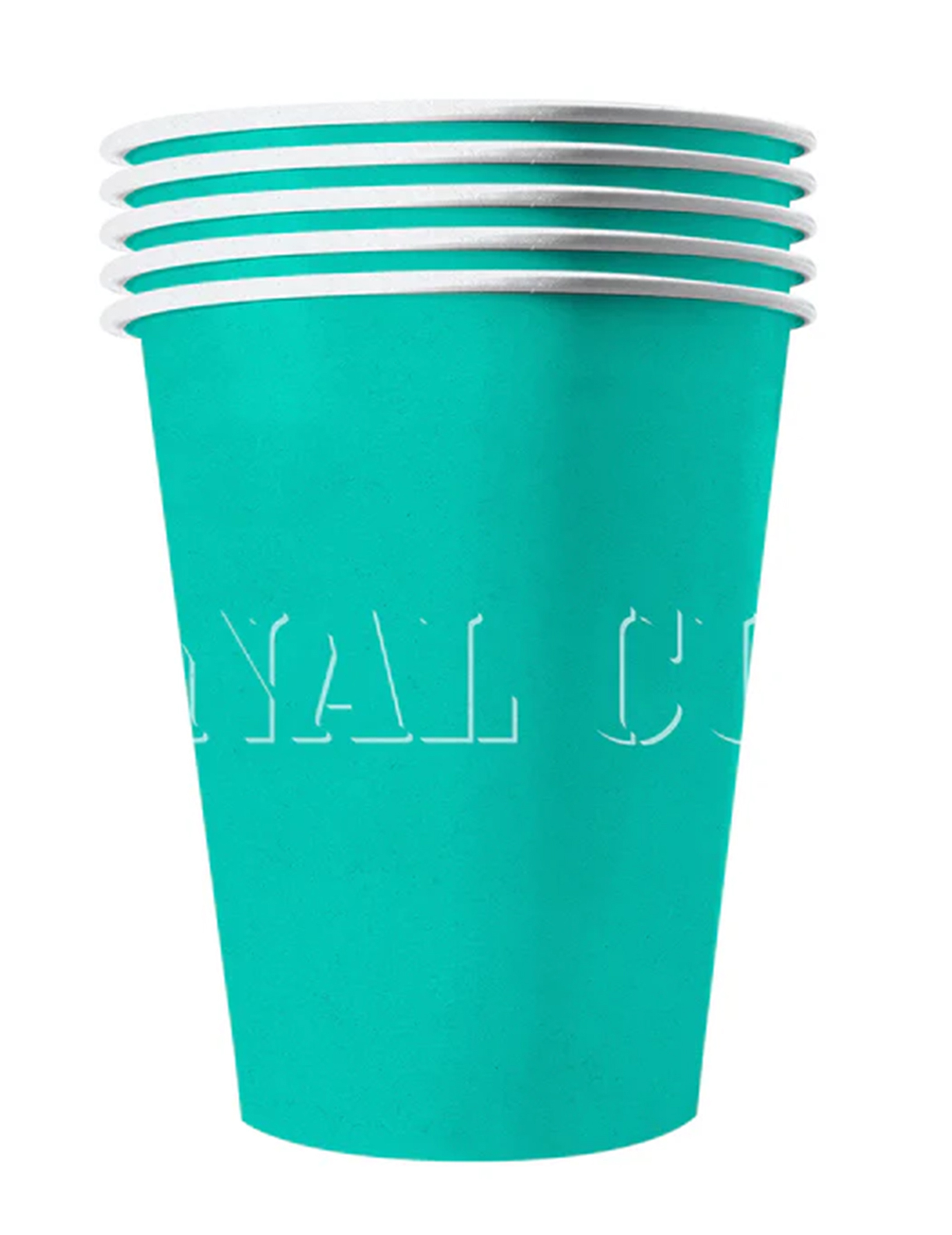 20 Gobelets américains carton recyclable turquoise 53 cl