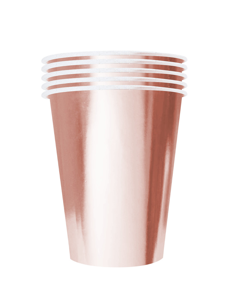 20 Gobelets américains carton recyclable rose gold 53cl