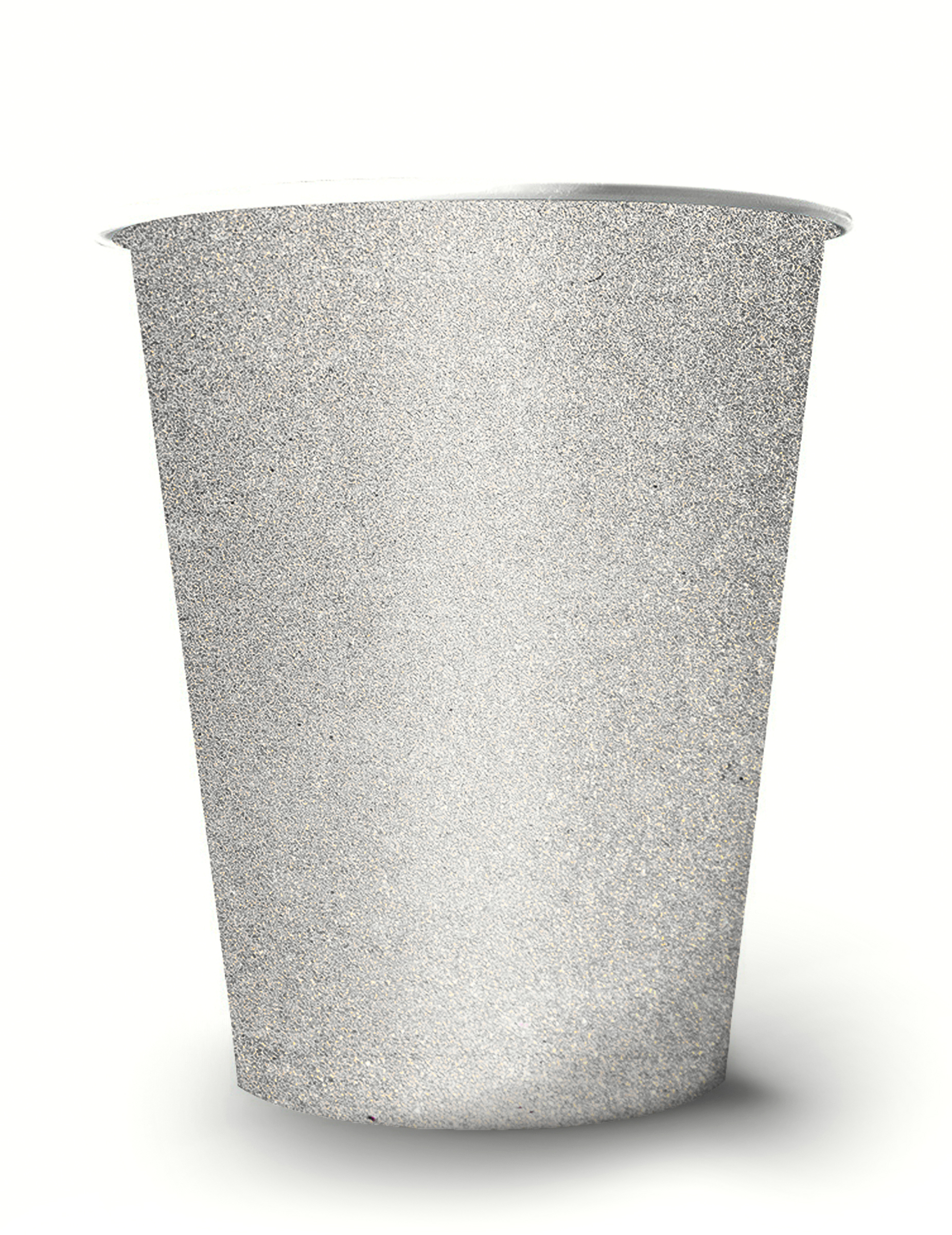 10 Gobelets américains scintillants carton recyclable argent 53 cl