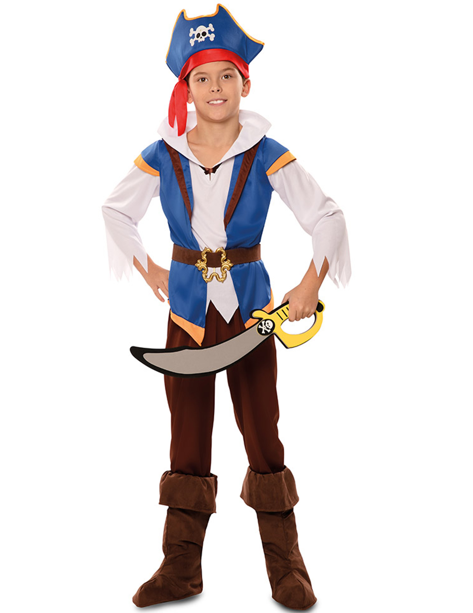 Déguisement pirate aventure bleu garçon