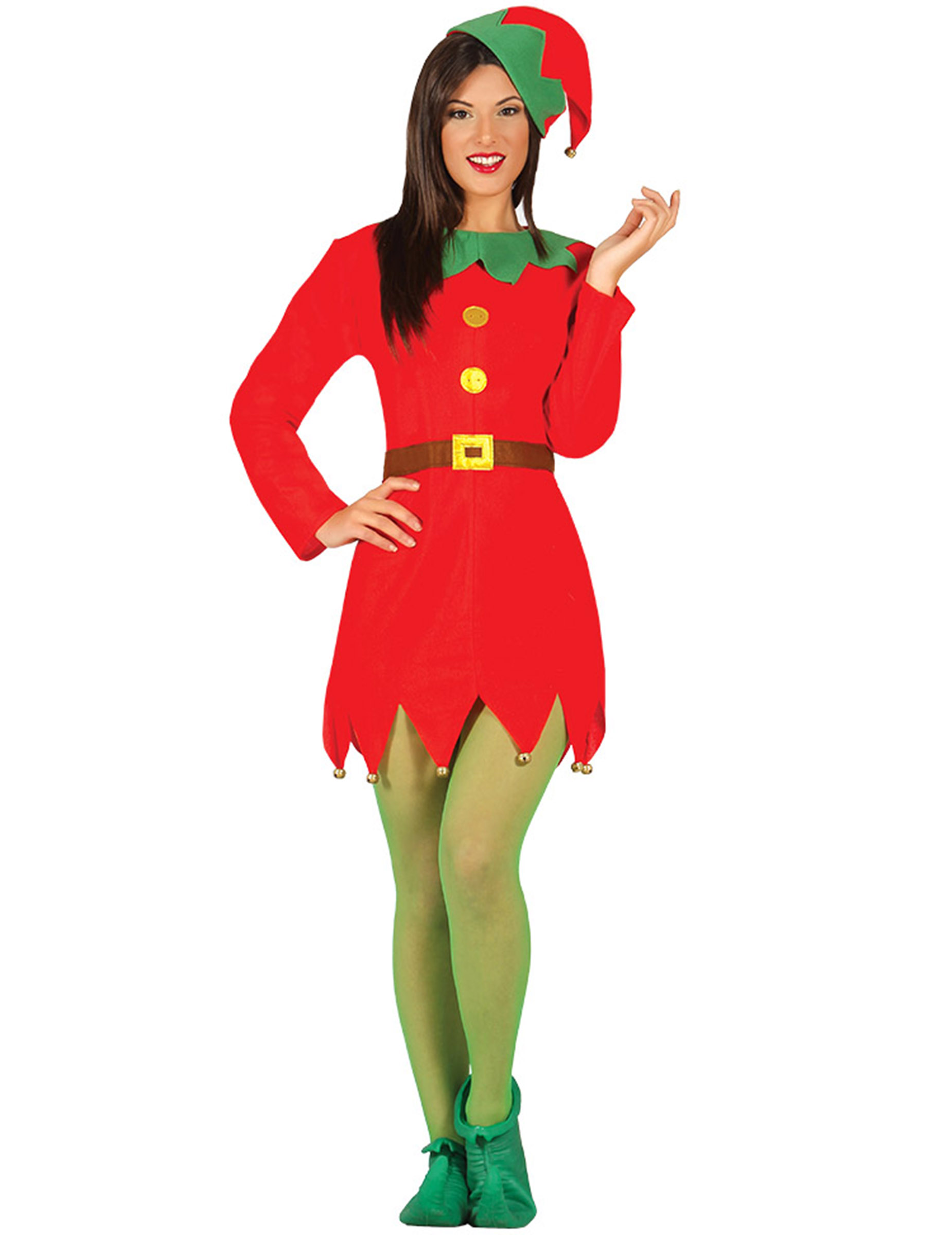 Déguisement miss lutin rouge de Noël femme