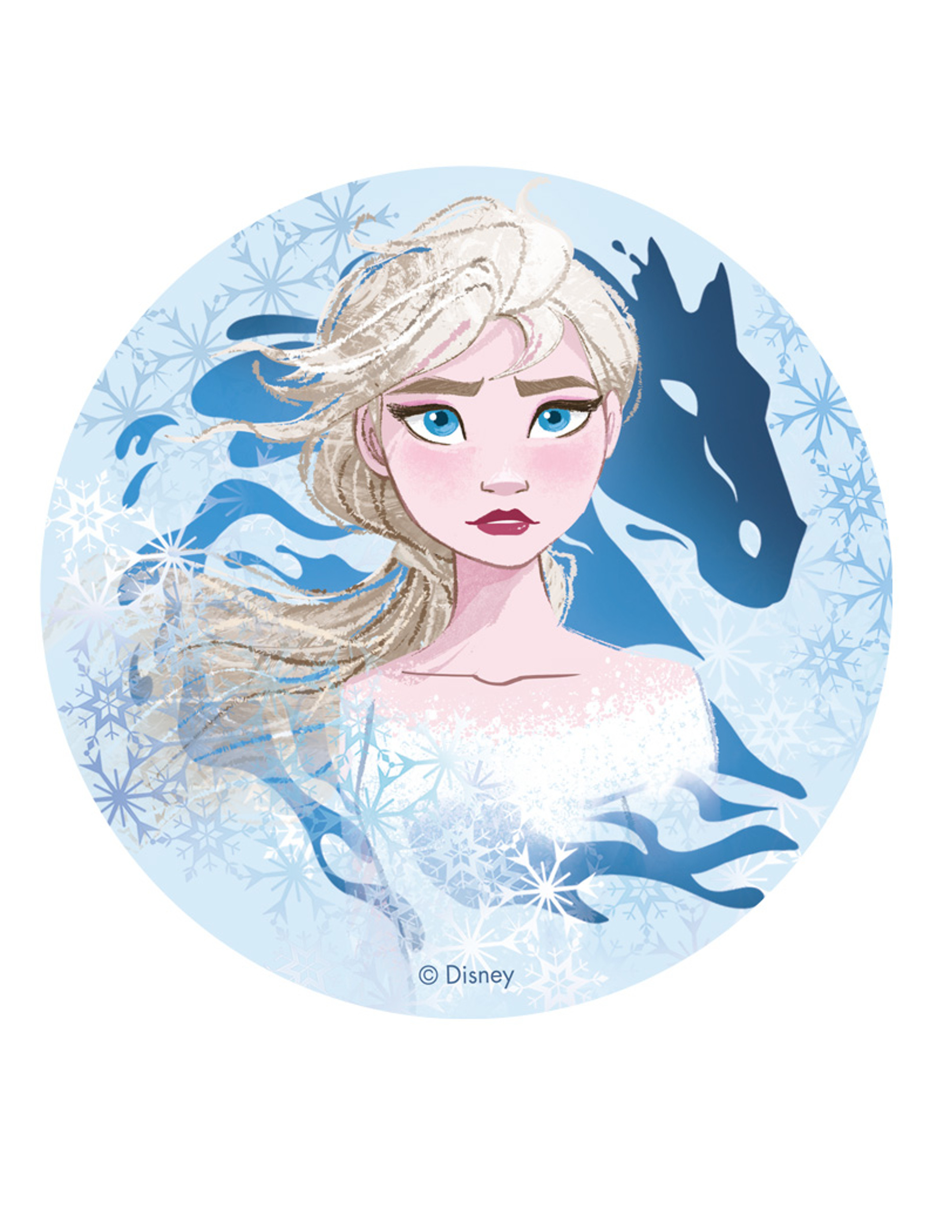 Disque en azyme La Reine des Neiges 2 Elsa 20 cm