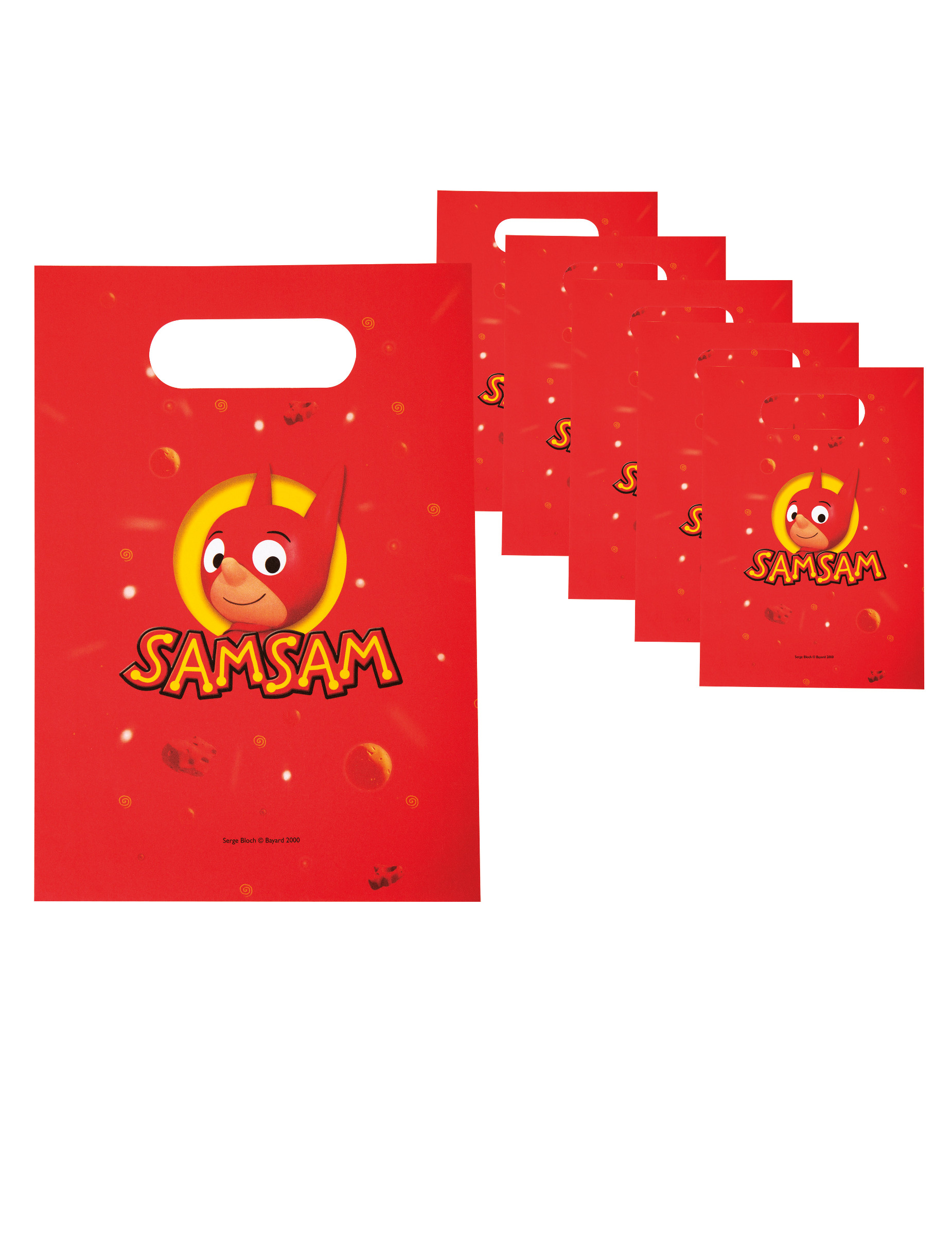 6 Sacs cadeaux en papier SamSam 23 x 16 cm