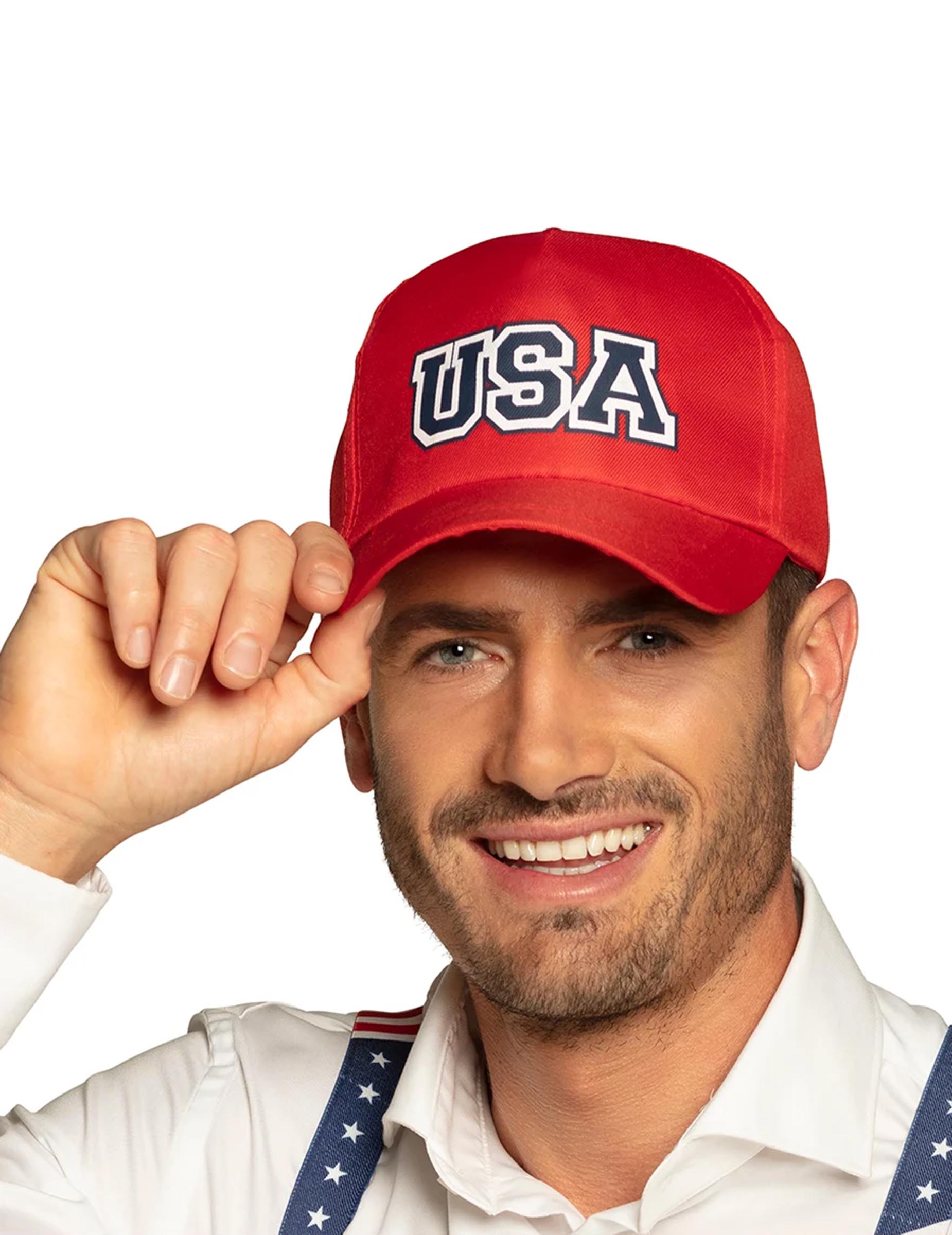 Casquette USA rouge adulte