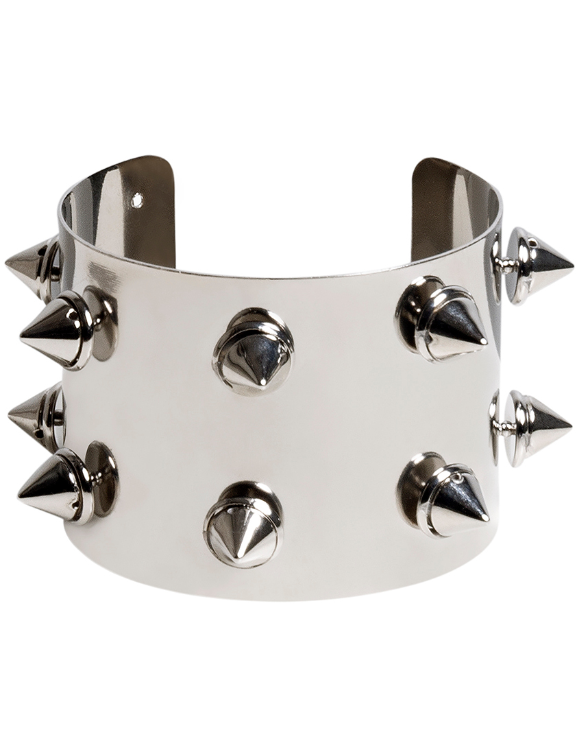 Bracelet en métal punk argenté adulte