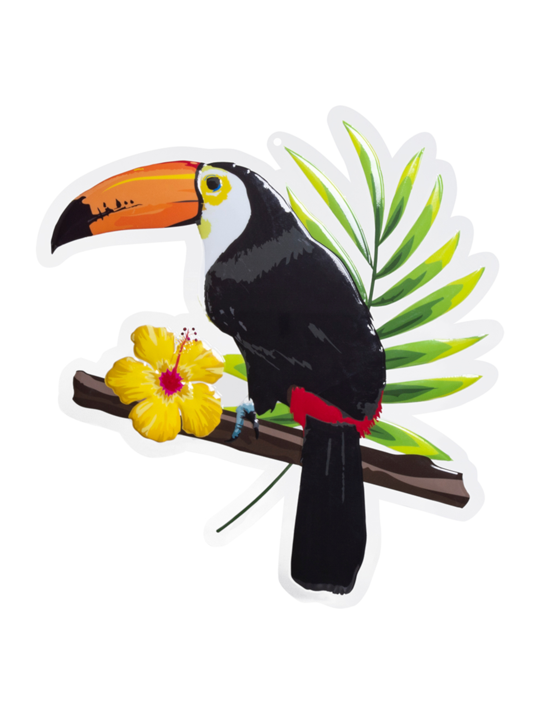 Décoration murale en plastique toucan 50 x 45 cm