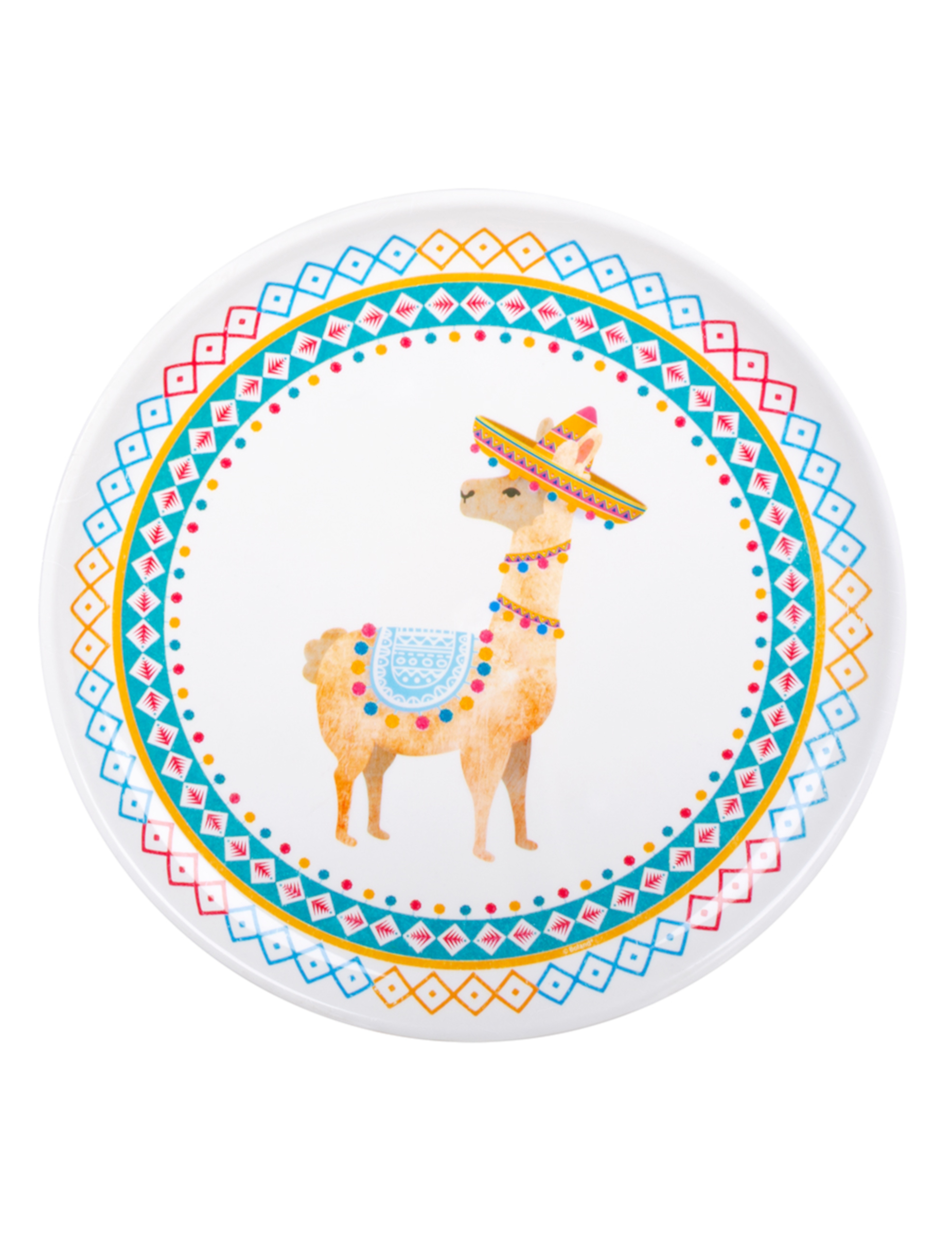 Plateau rond lama blanc 34,5 cm